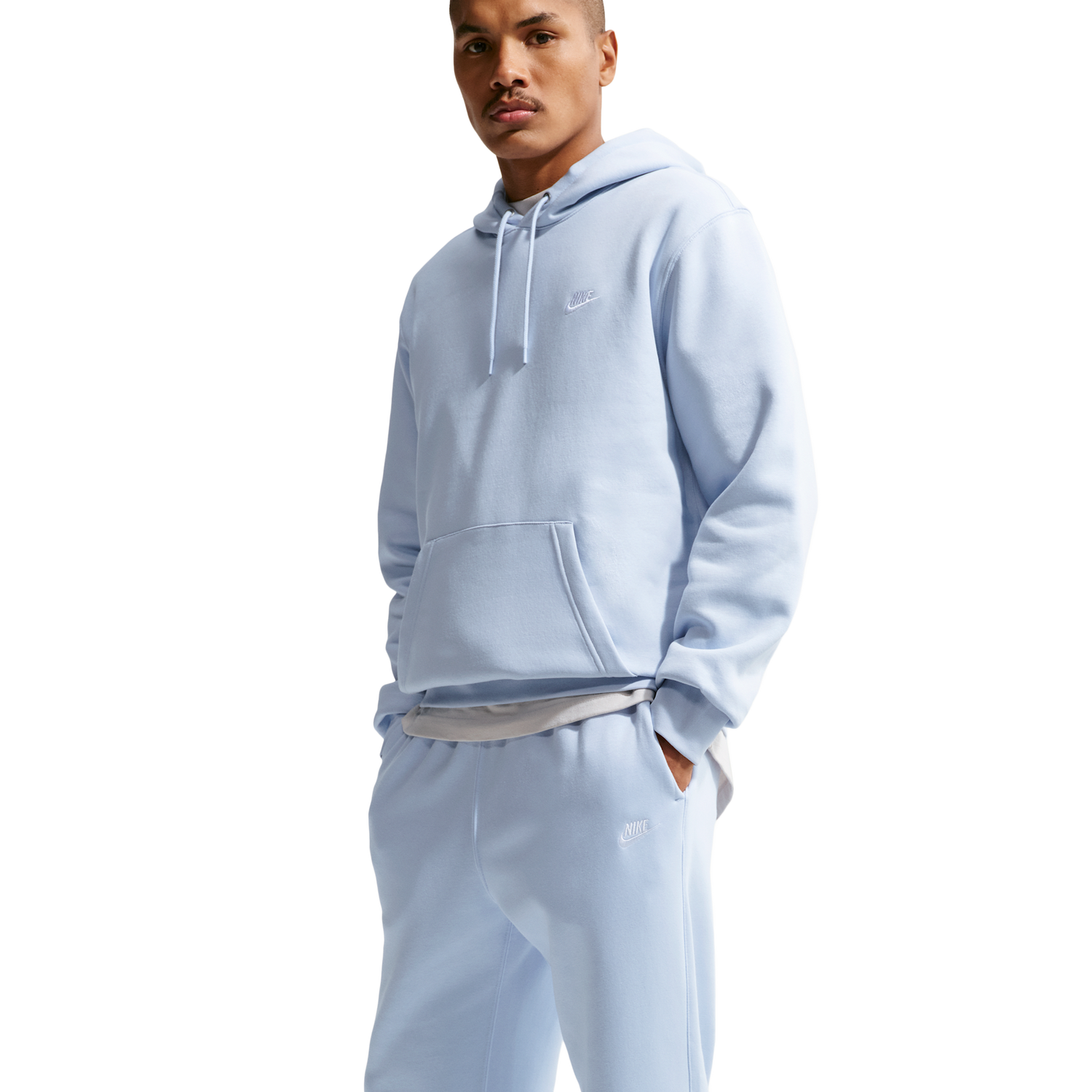 Nike Club BB Joggers - Men's - White/Hydrogen Blue/Hydrogen Blue