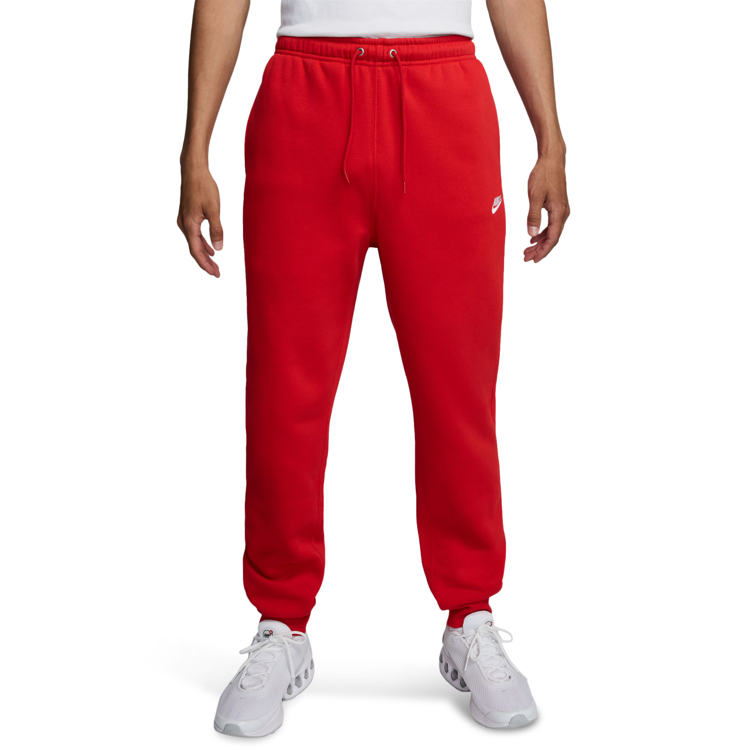Nike Club Joggers - Men's - University Red/White