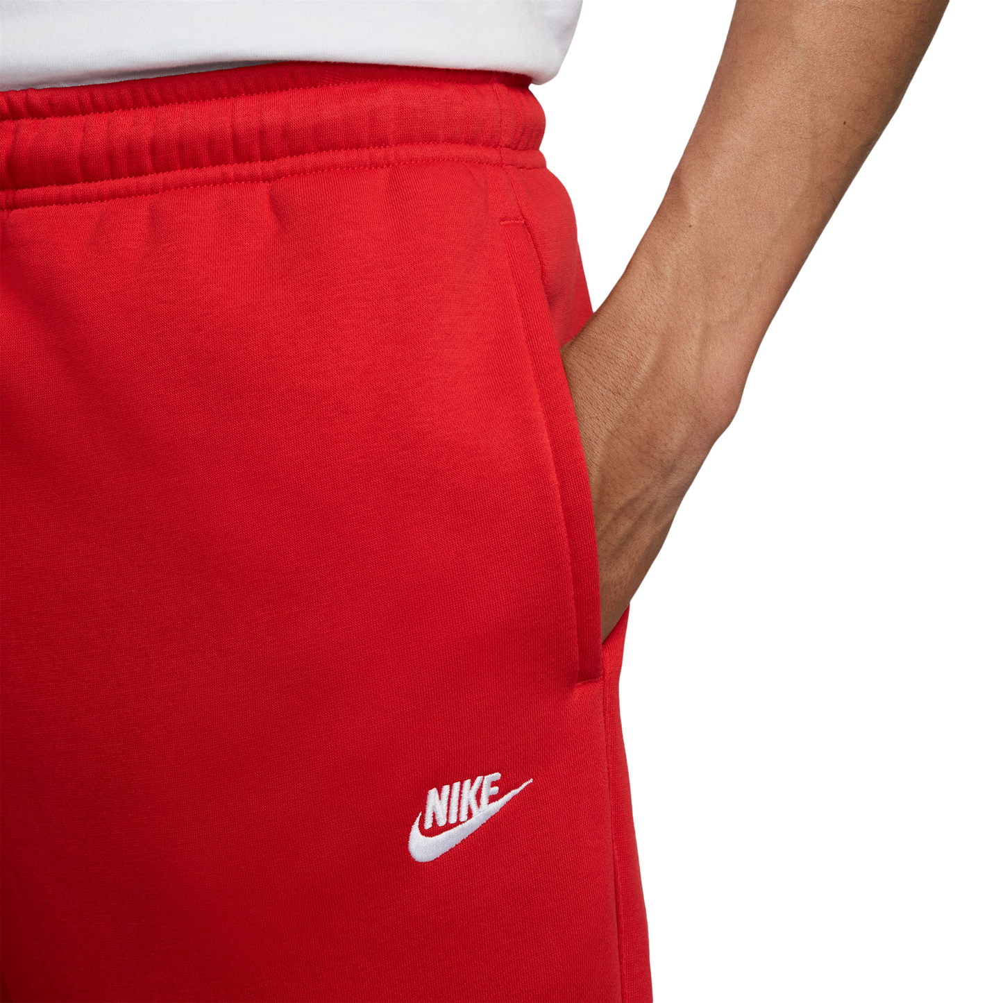 Nike Club Joggers - Men's - University Red/White