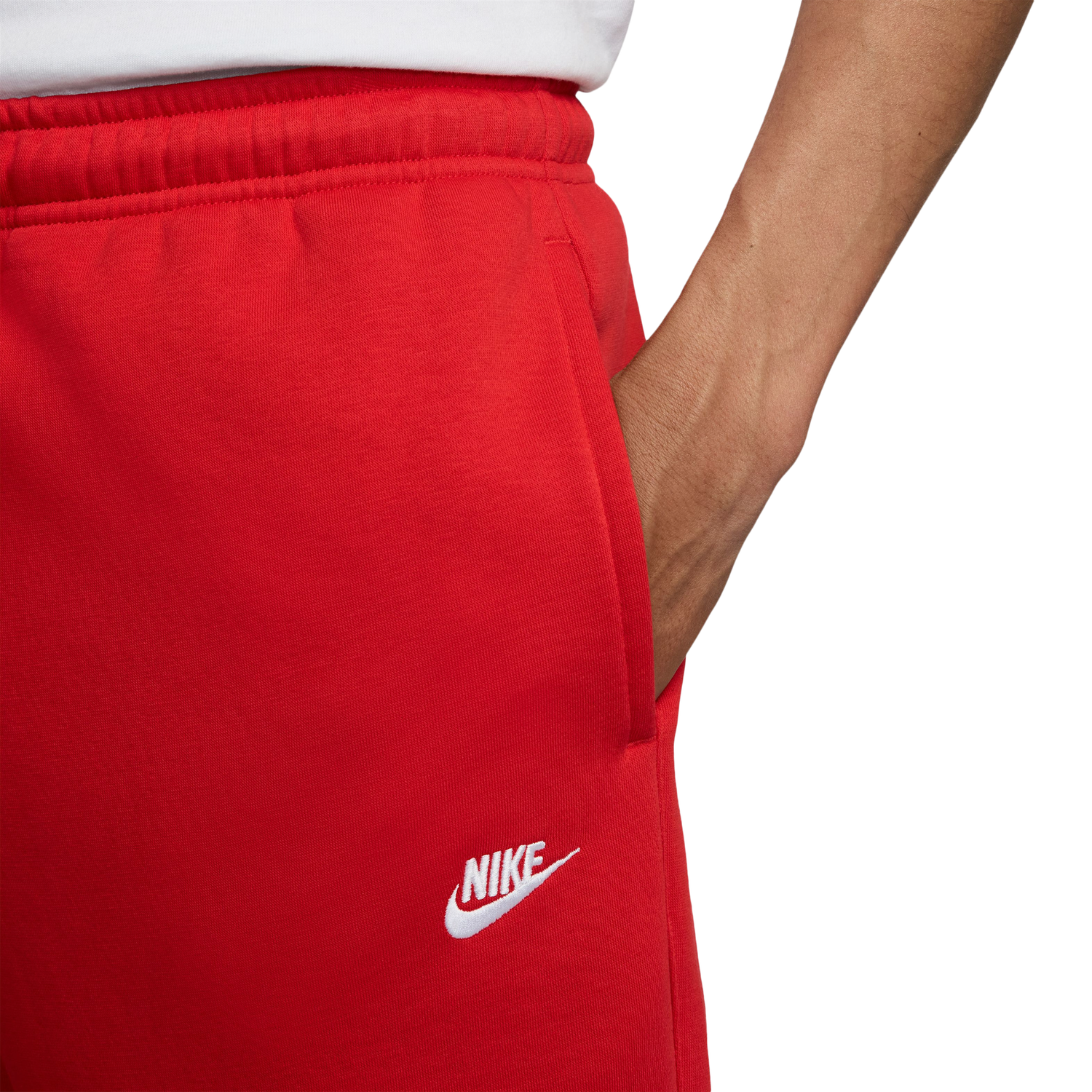 Nike Club Joggers - Men's - University Red/White