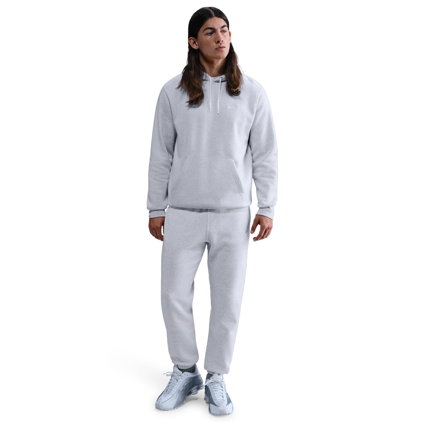 Nike Club Cuff Fleece Pants - Men's - Birch Heather/White/White