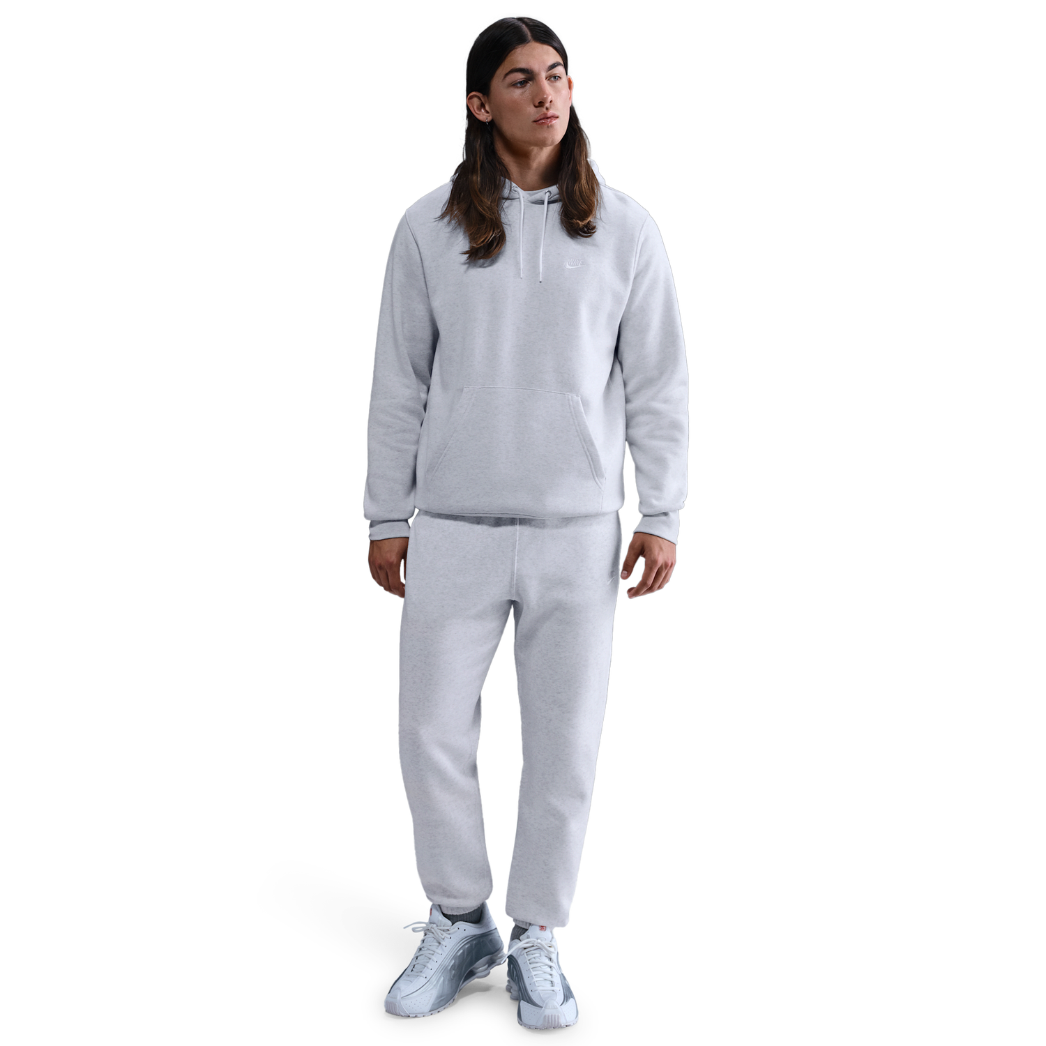 Nike Club Cuff Fleece Pants - Men's - Birch Heather/White/White