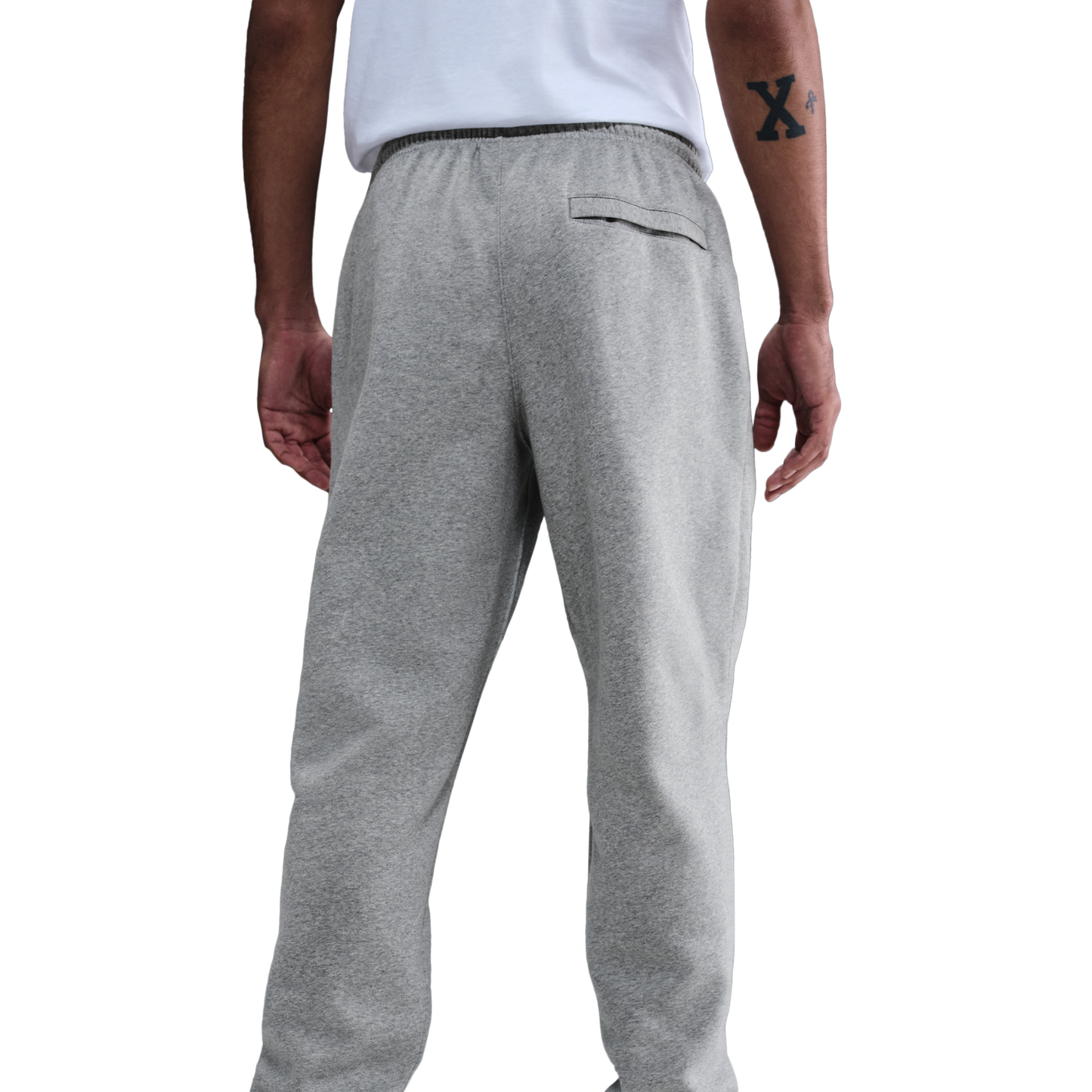 Nike Club Cuff Fleece Pants - Men's - White/Dk Grey Heather/Lt Smoke Grey