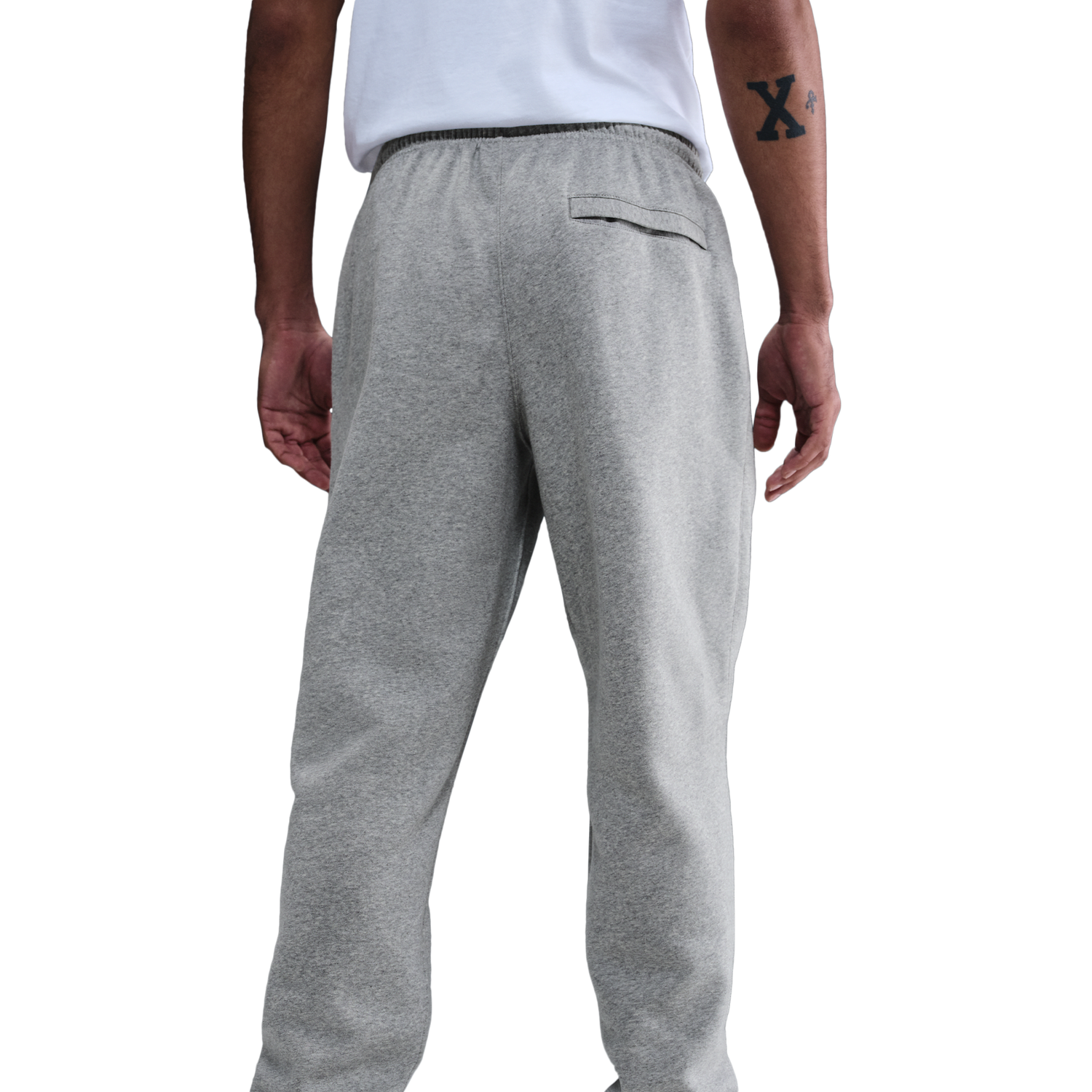 Nike Club Cuff Fleece Pants - Men's - White/Dk Grey Heather/Lt Smoke Grey