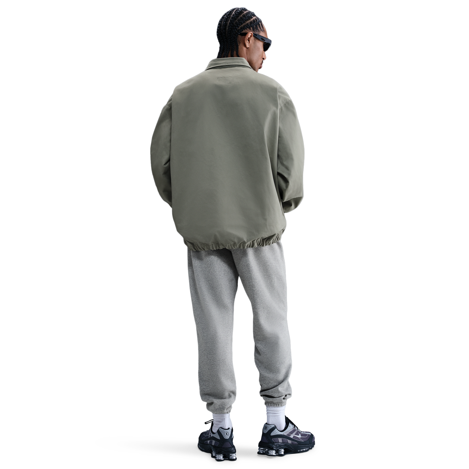 Nike Club Cuff Fleece Pants - Men's - White/Dk Grey Heather/Lt Smoke Grey