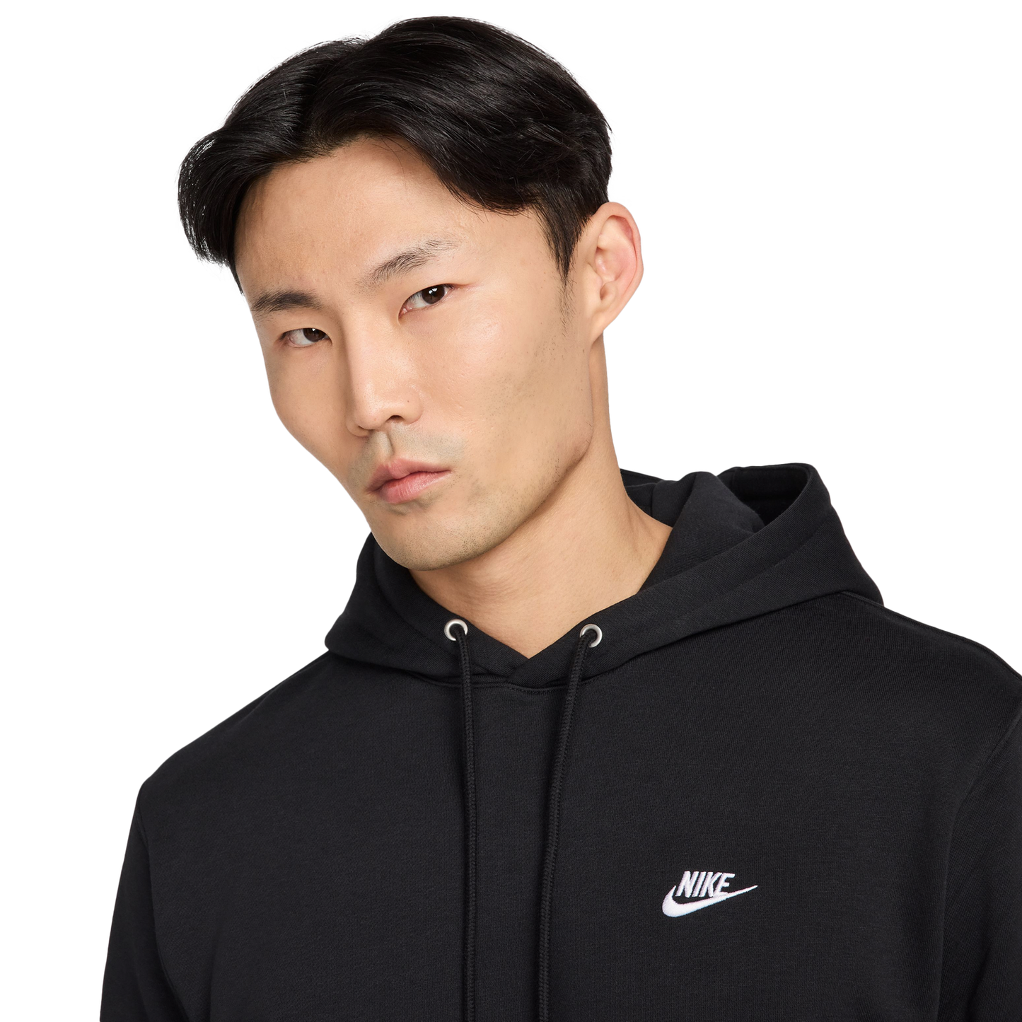 Nike Club Pullover Hoodie - Men's - Black/White