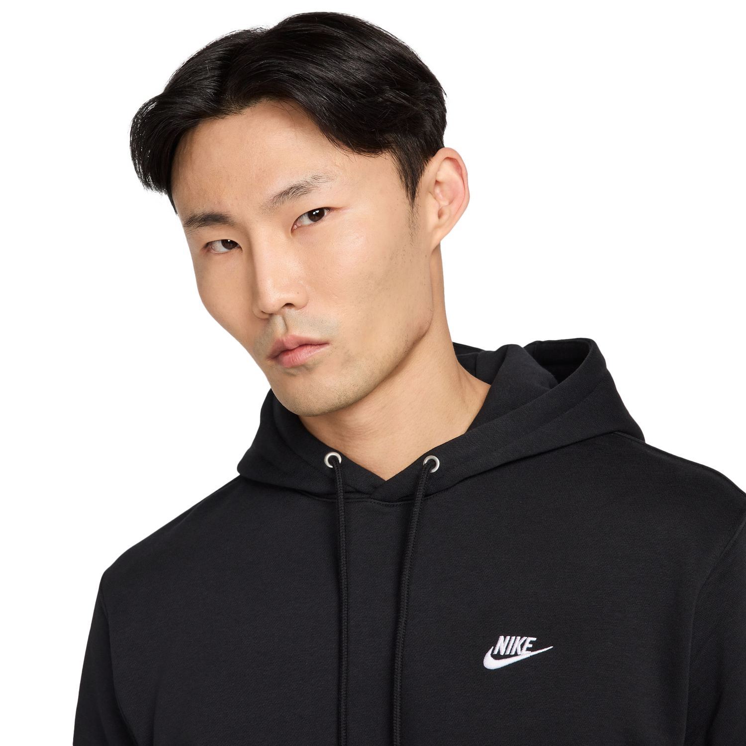 Nike Club Pullover Hoodie - Men's - Black/White