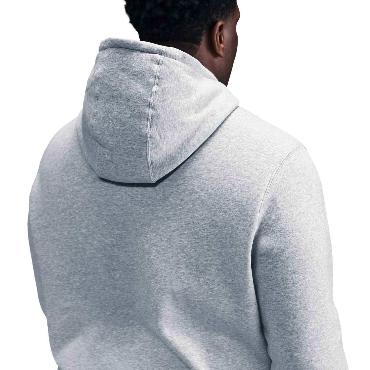 Nike Club Pullover Hoodie - Men's - Dark Grey Heather/White/Light Smoke Grey