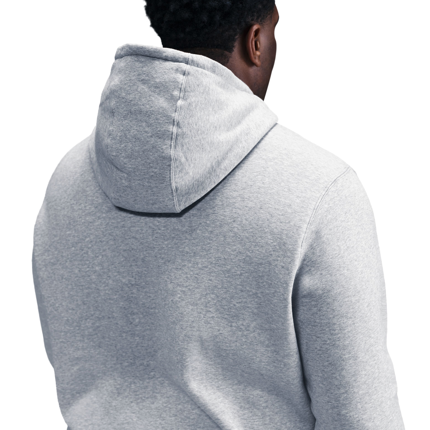 Nike Club Pullover Hoodie - Men's - Dark Grey Heather/White/Light Smoke Grey