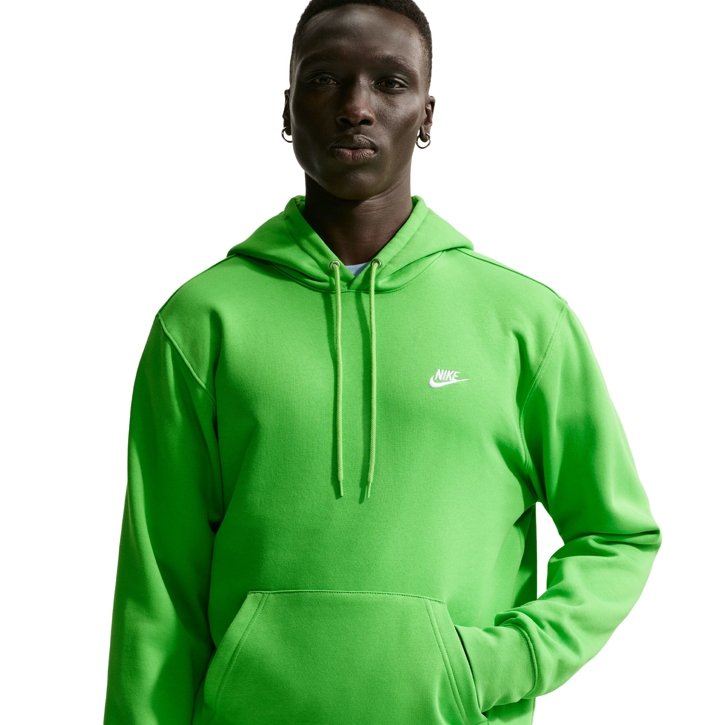 Nike Club Pullover Hoodie - Men's - Green/White
