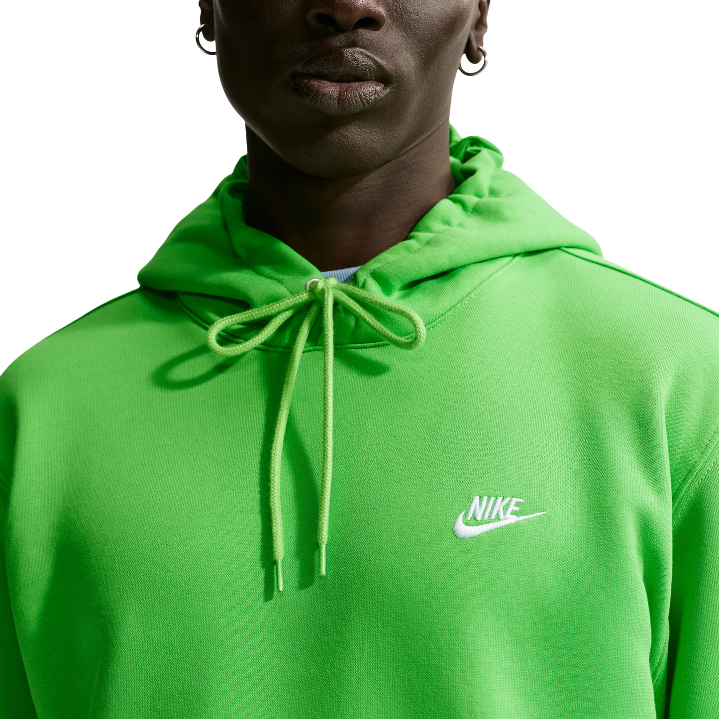 Nike Club Pullover Hoodie - Men's - Green/White