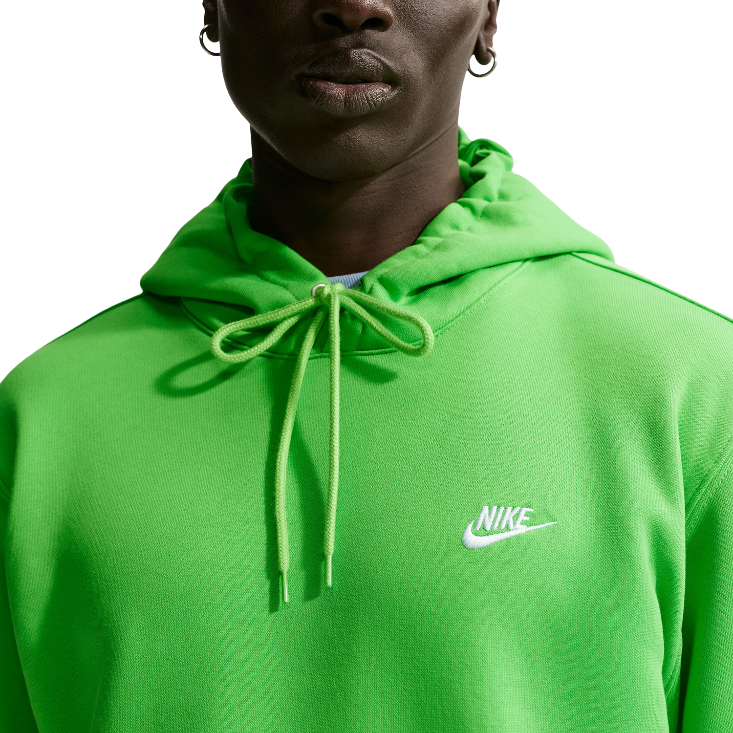 Nike Club Pullover Hoodie - Men's - Green/White