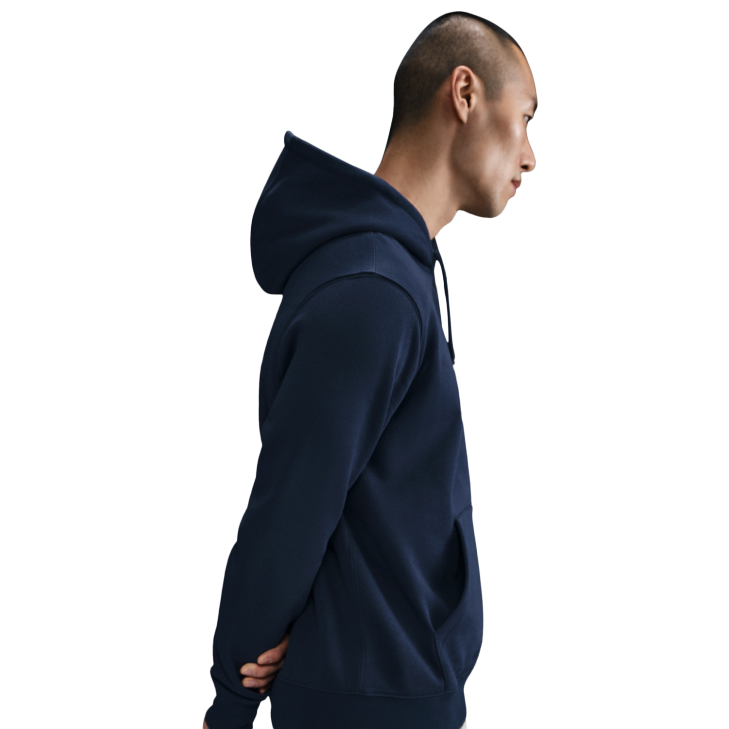 Nike Club Pullover Hoodie - Men's - Obsidian/Obsidian/White