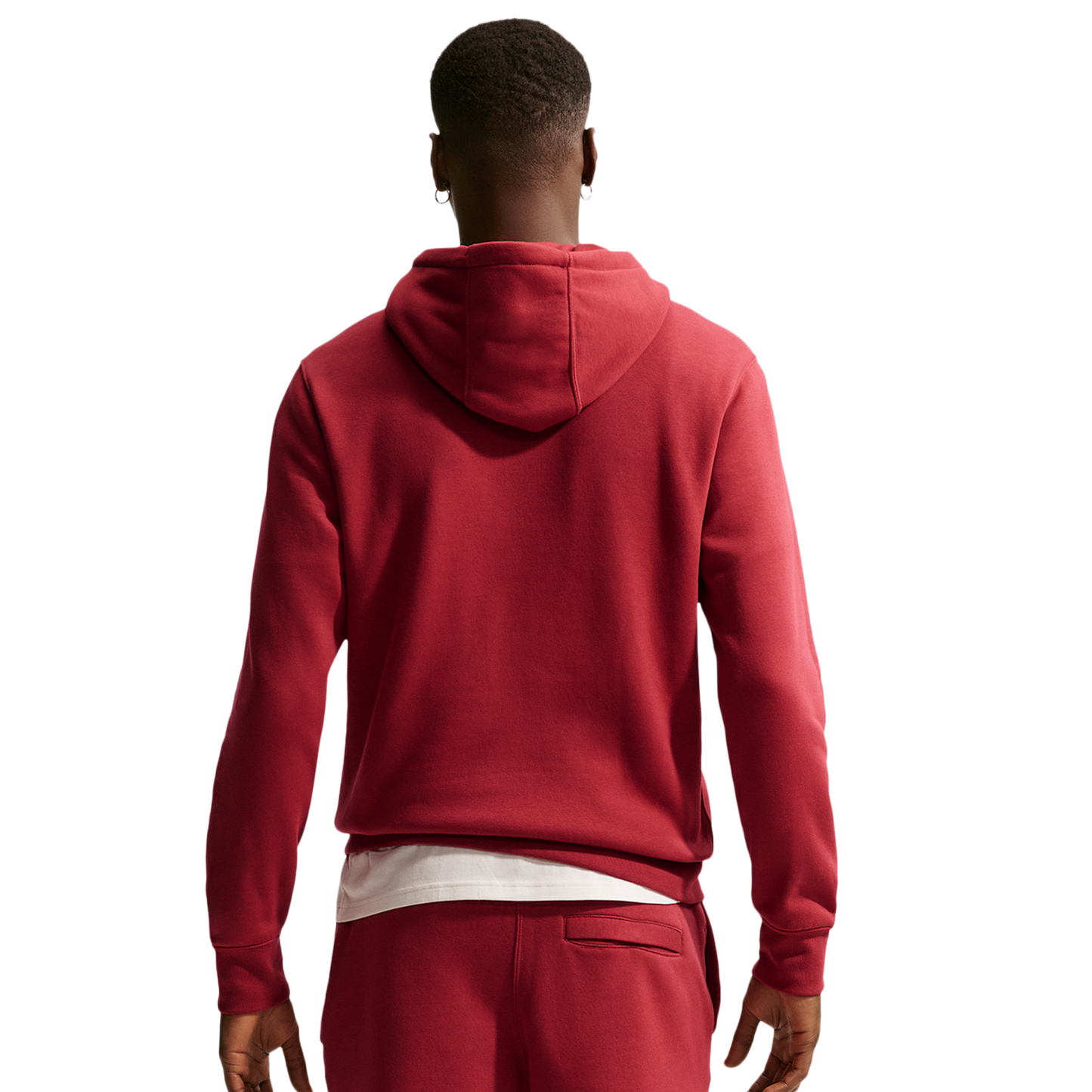 Nike Club Pullover Hoodie - Men's - Red/White