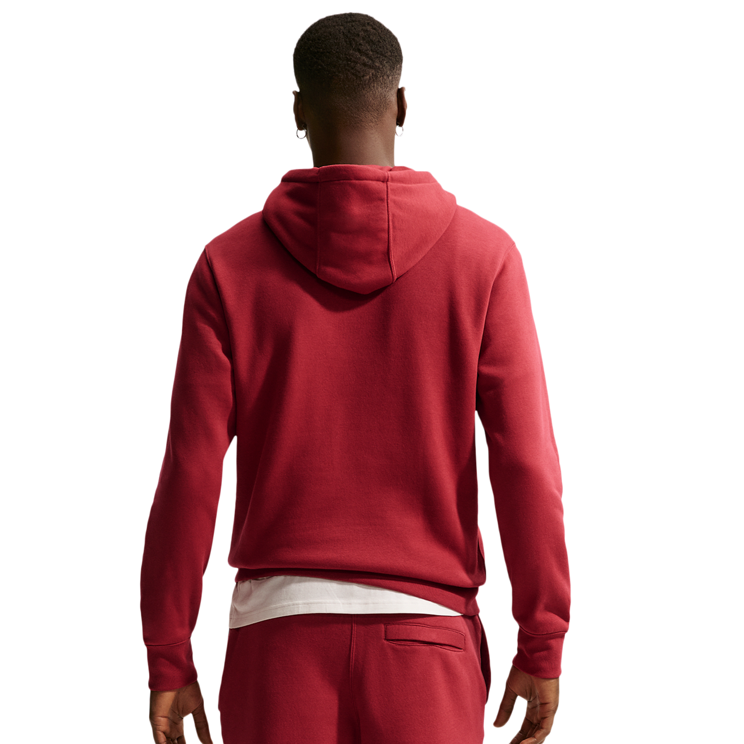 Nike Club Pullover Hoodie - Men's - Red/White