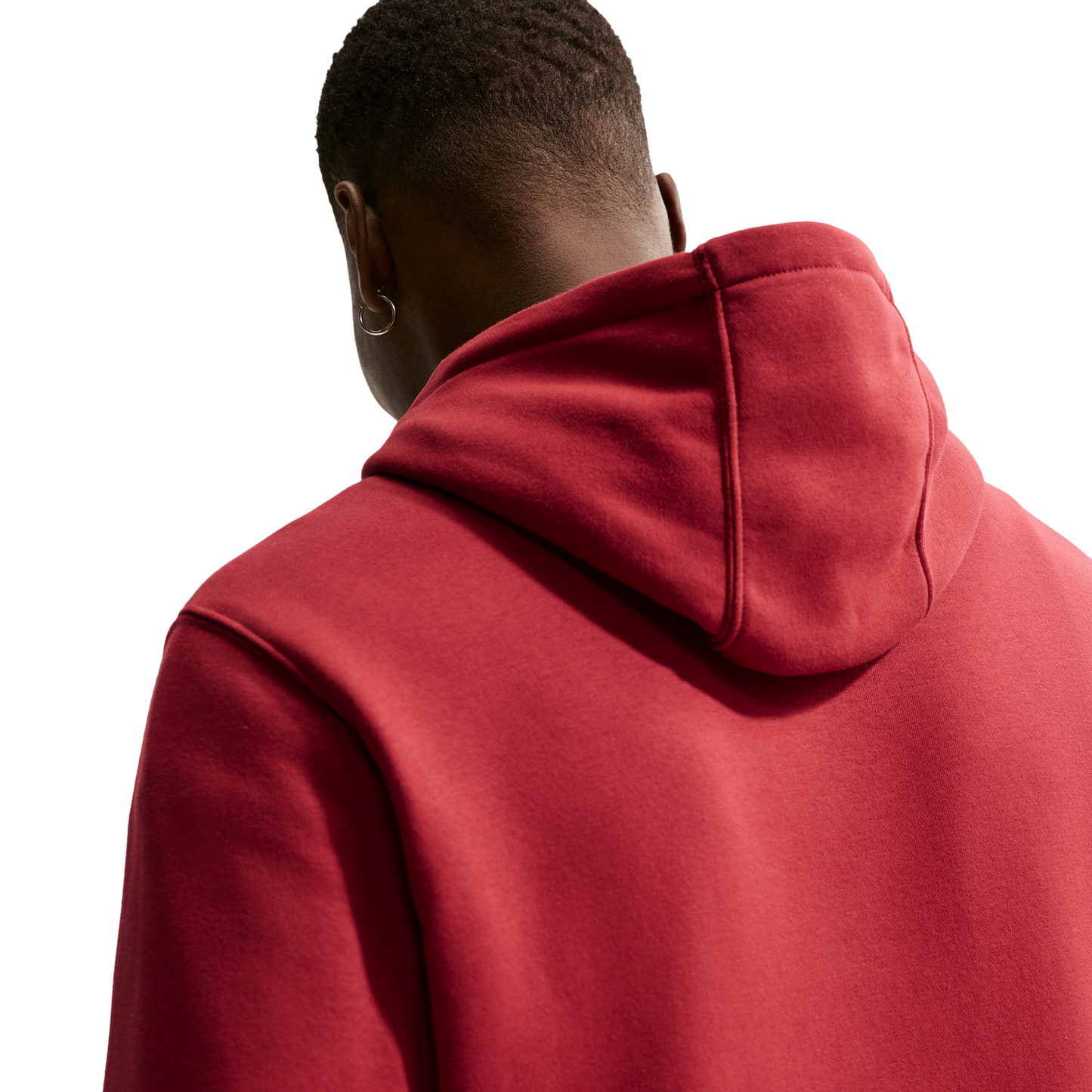 Nike Club Pullover Hoodie - Men's - Red/White