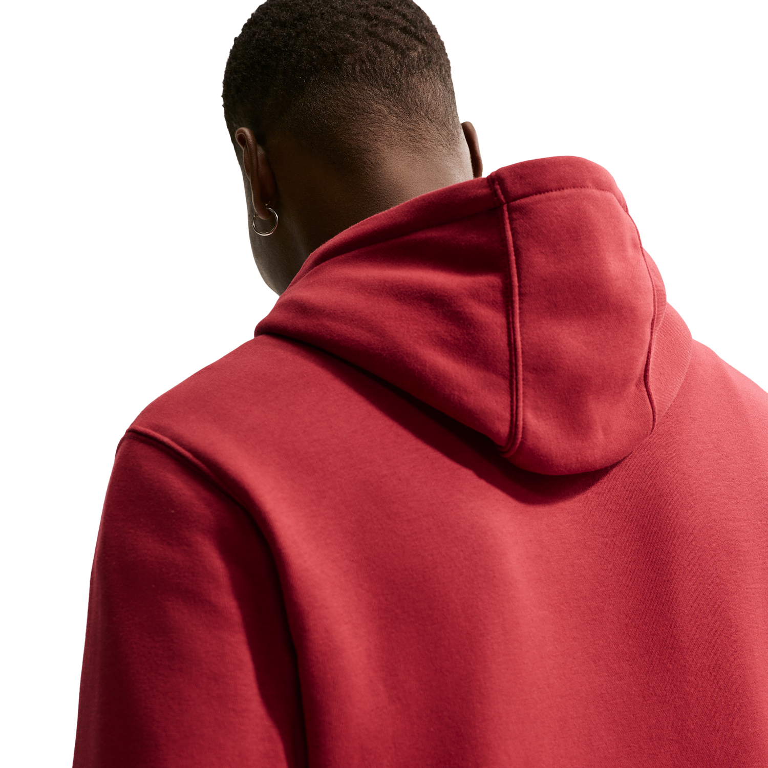 Nike Club Pullover Hoodie - Men's - Red/White