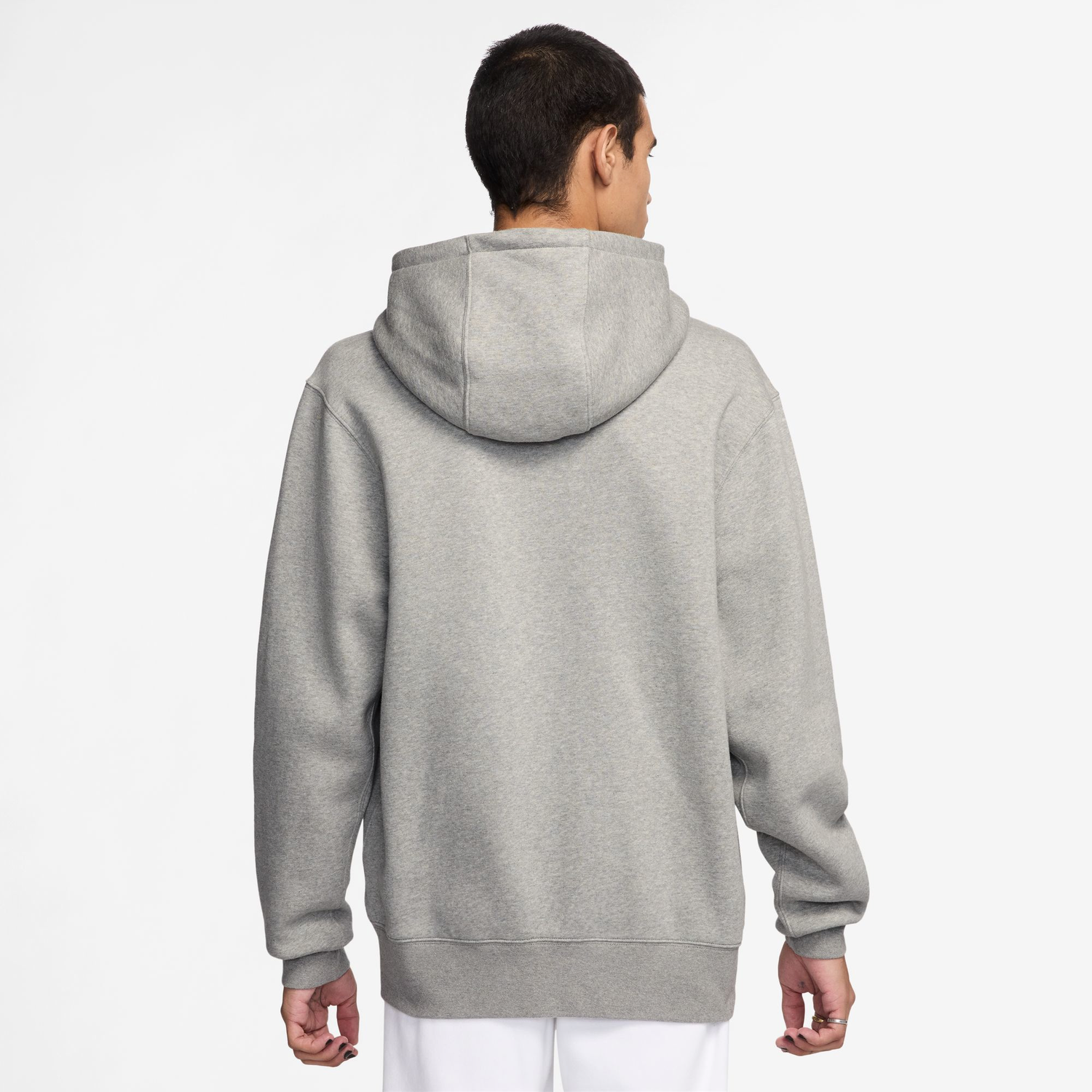 Nike Club Full-Zip Hoodie - Men's - Dark Grey Heather/Dark Grey Heather/White