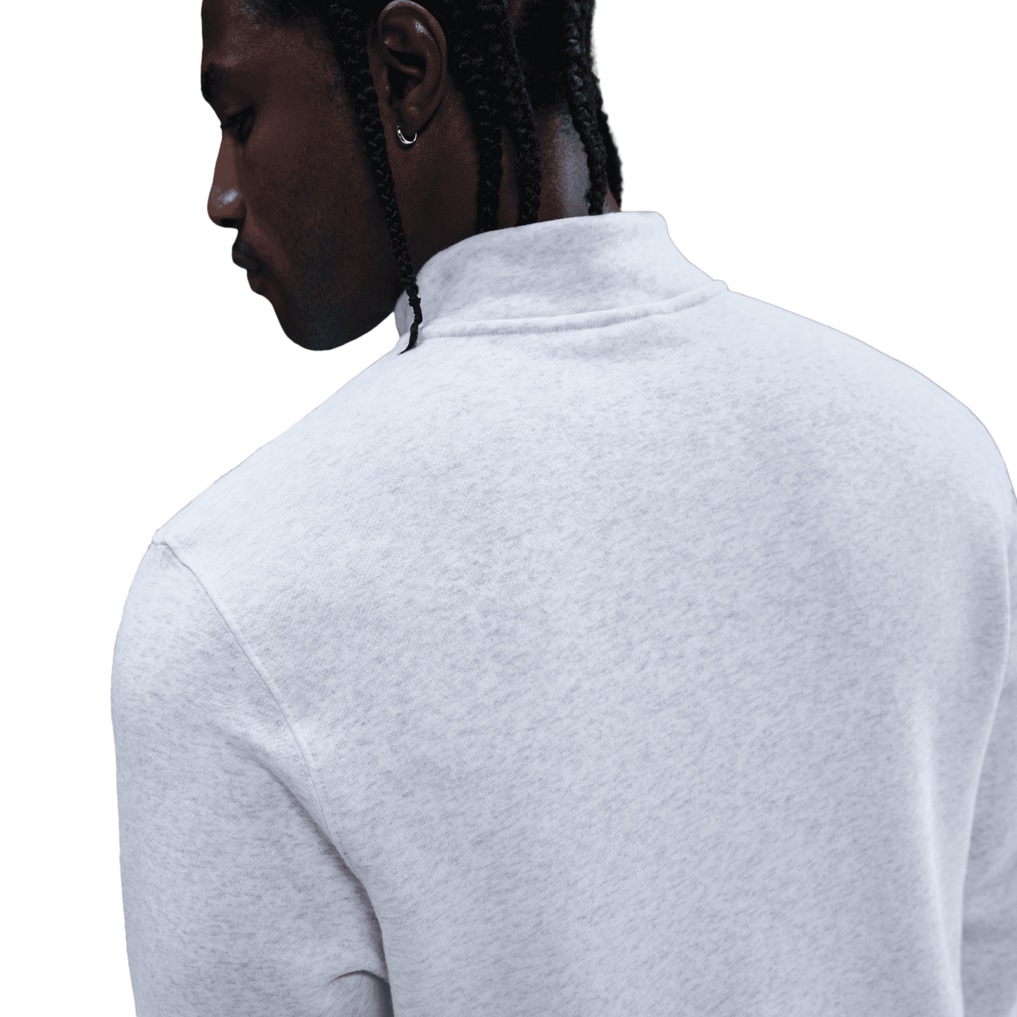 Nike Club Fleece Half-Zip - Men's - Gray/White