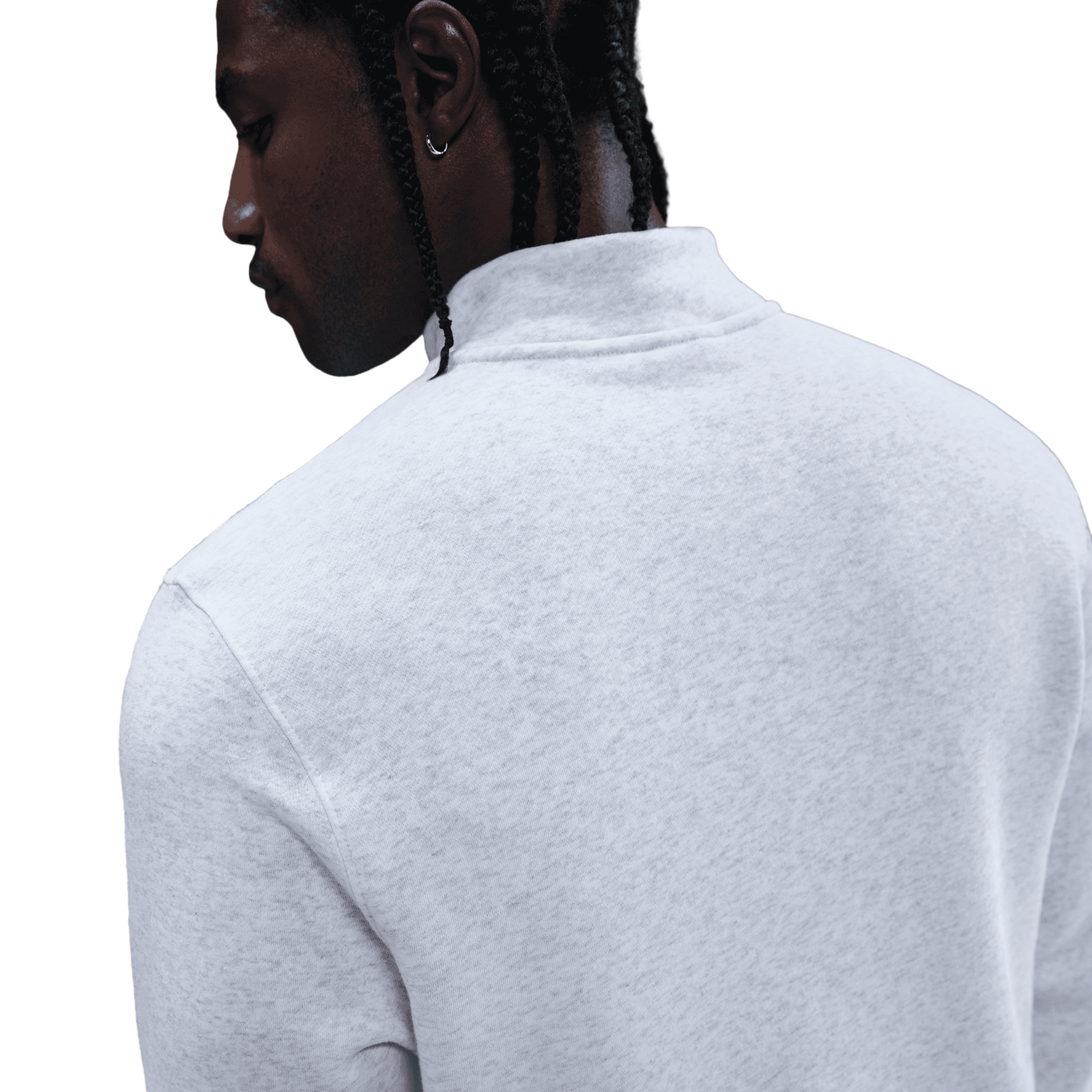 Nike Club Fleece Half-Zip - Men's - Gray/White