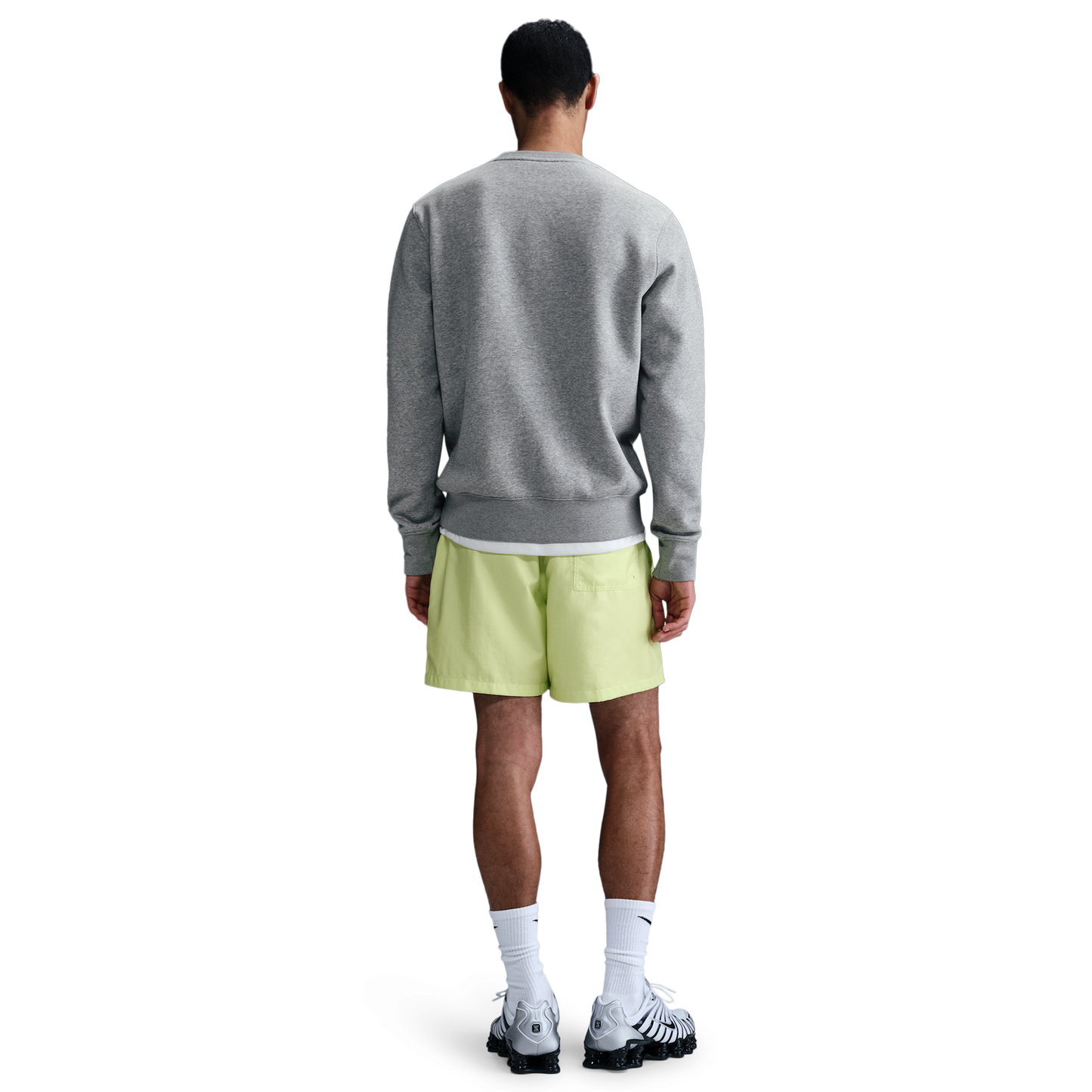 Nike Club Crew - Men's - Dark Grey Heather/White