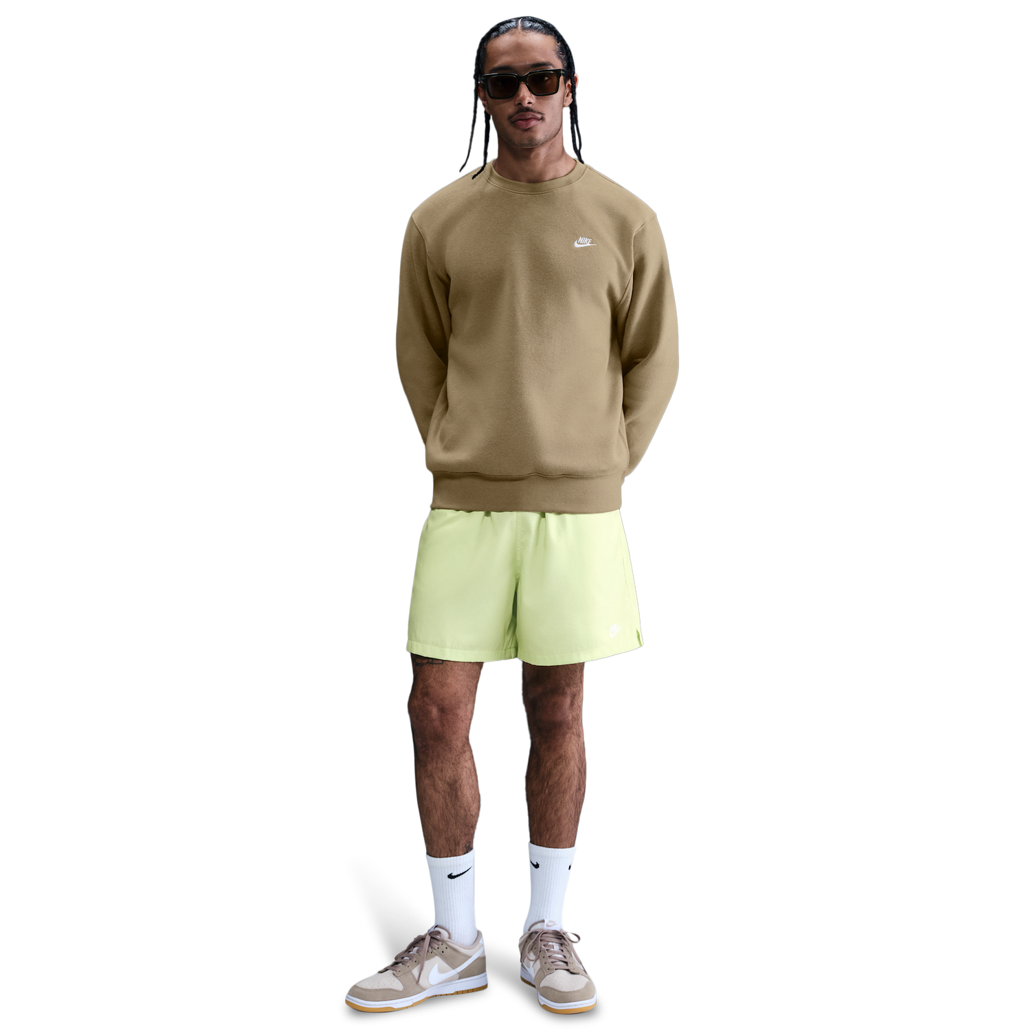 Nike Club Crew - Men's - White/Parachute Beige