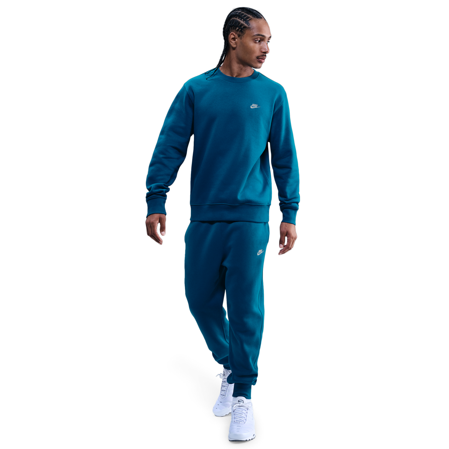 Nike Club Crew - Men's - Green Abyss/White