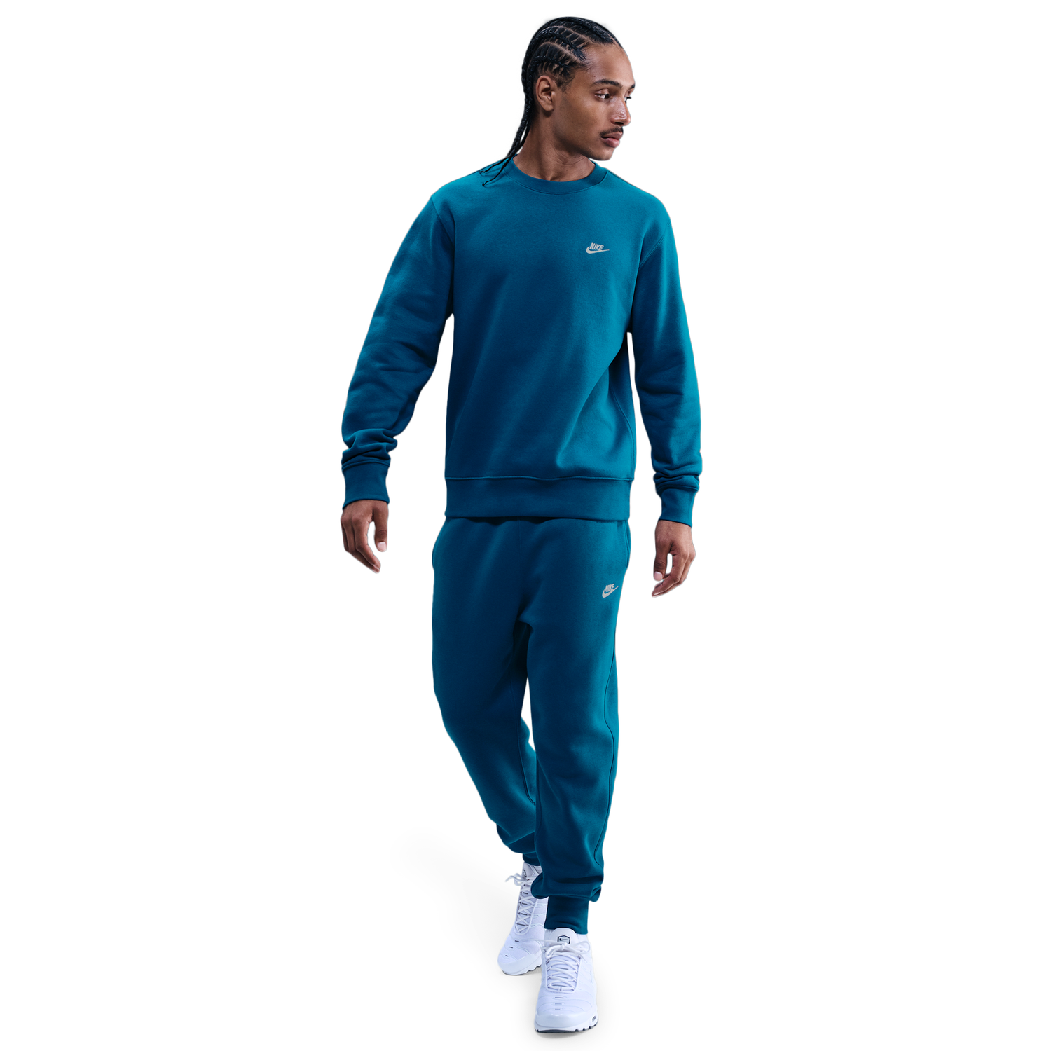 Nike Club Crew - Men's - Green Abyss/White