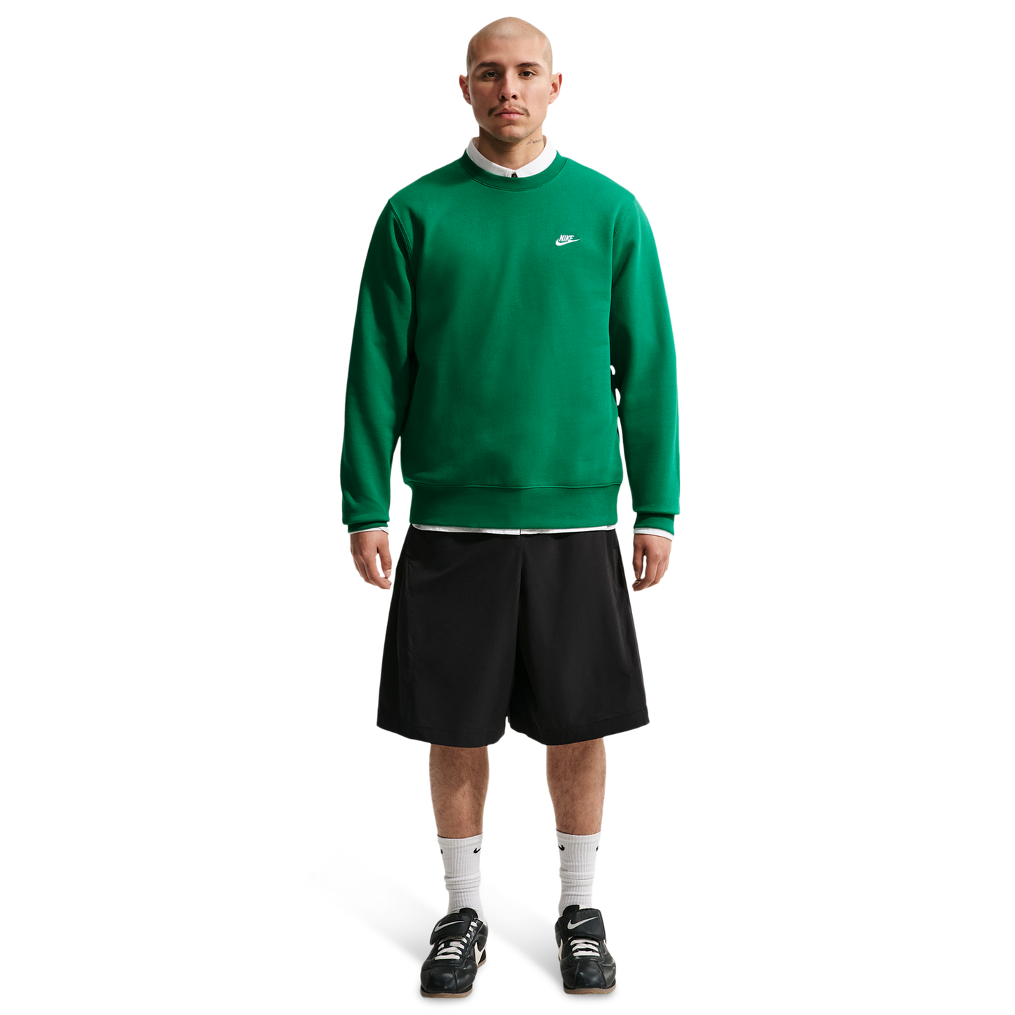 Nike Club Crew - Men's - Malachite/White