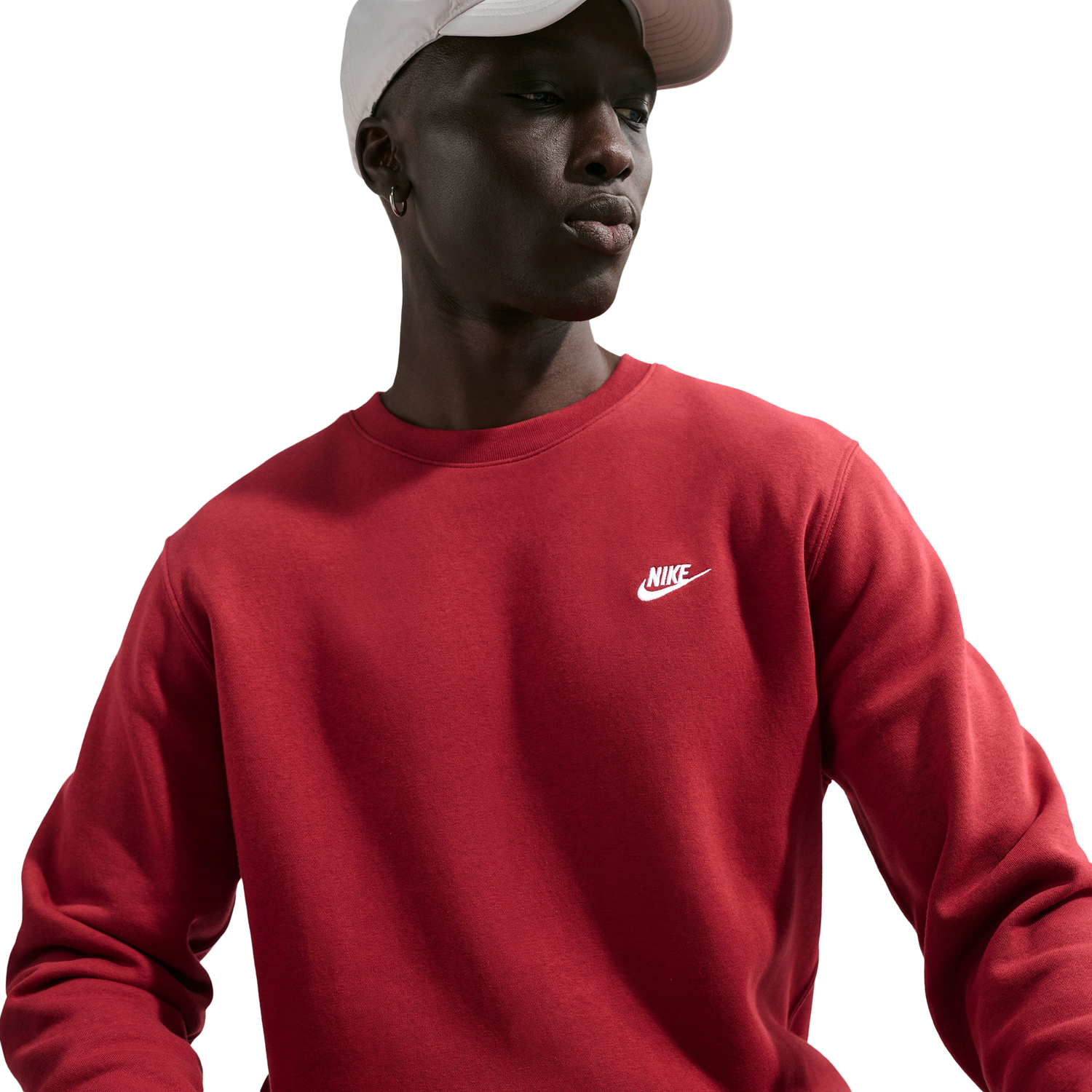 Nike Club Crew - Men's - White/Red