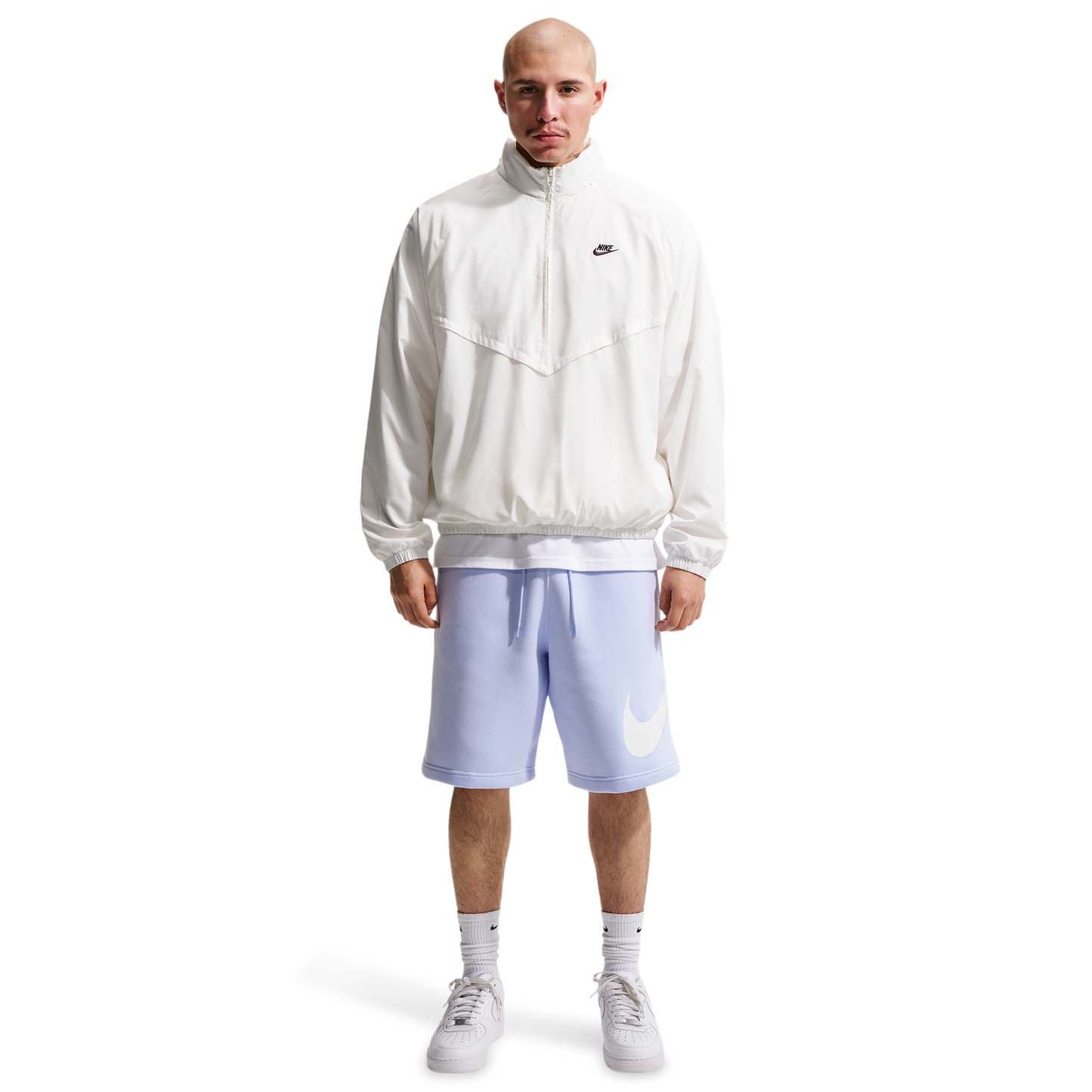 Nike Solo Swoosh Fleece Shorts - Men's - Blue/White