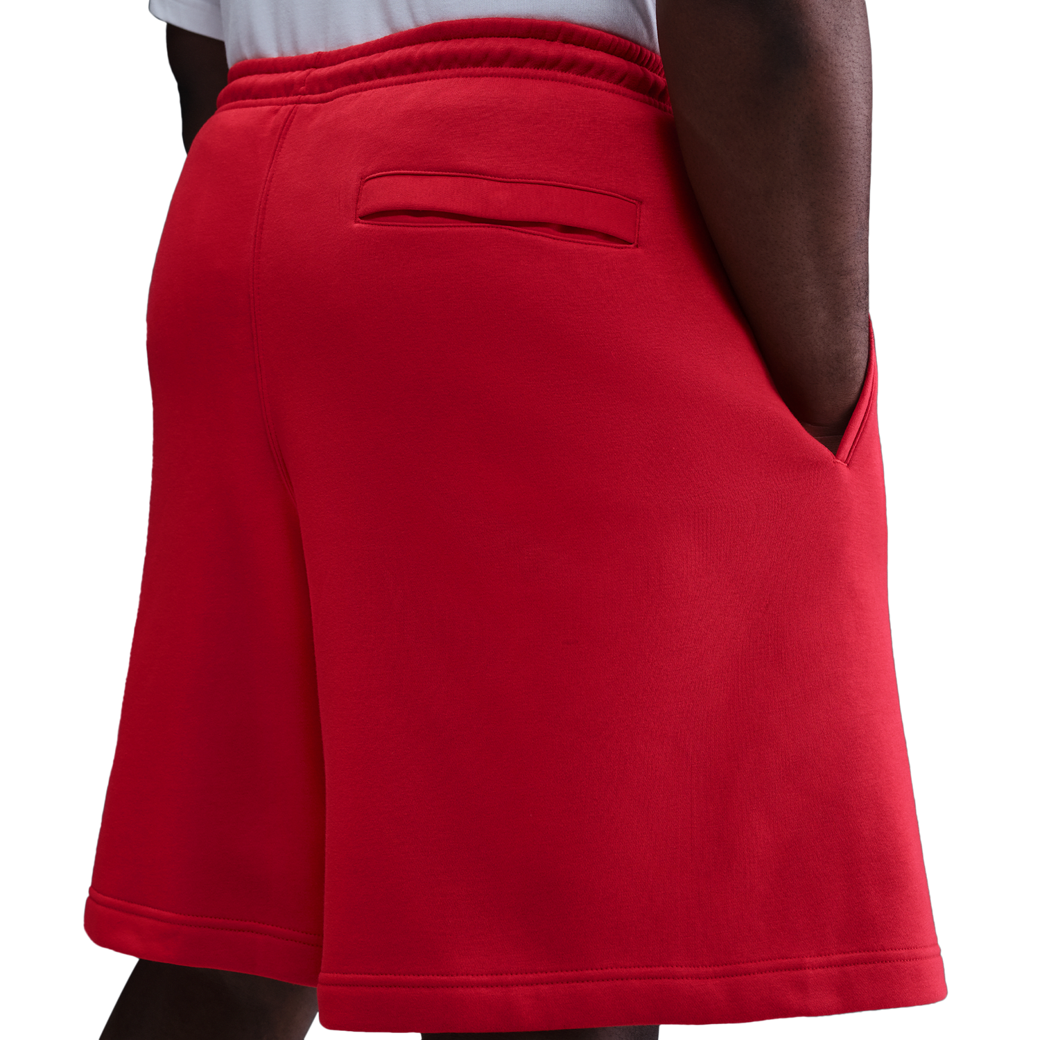 Nike Solo Swoosh Fleece Shorts - Men's - White/Red
