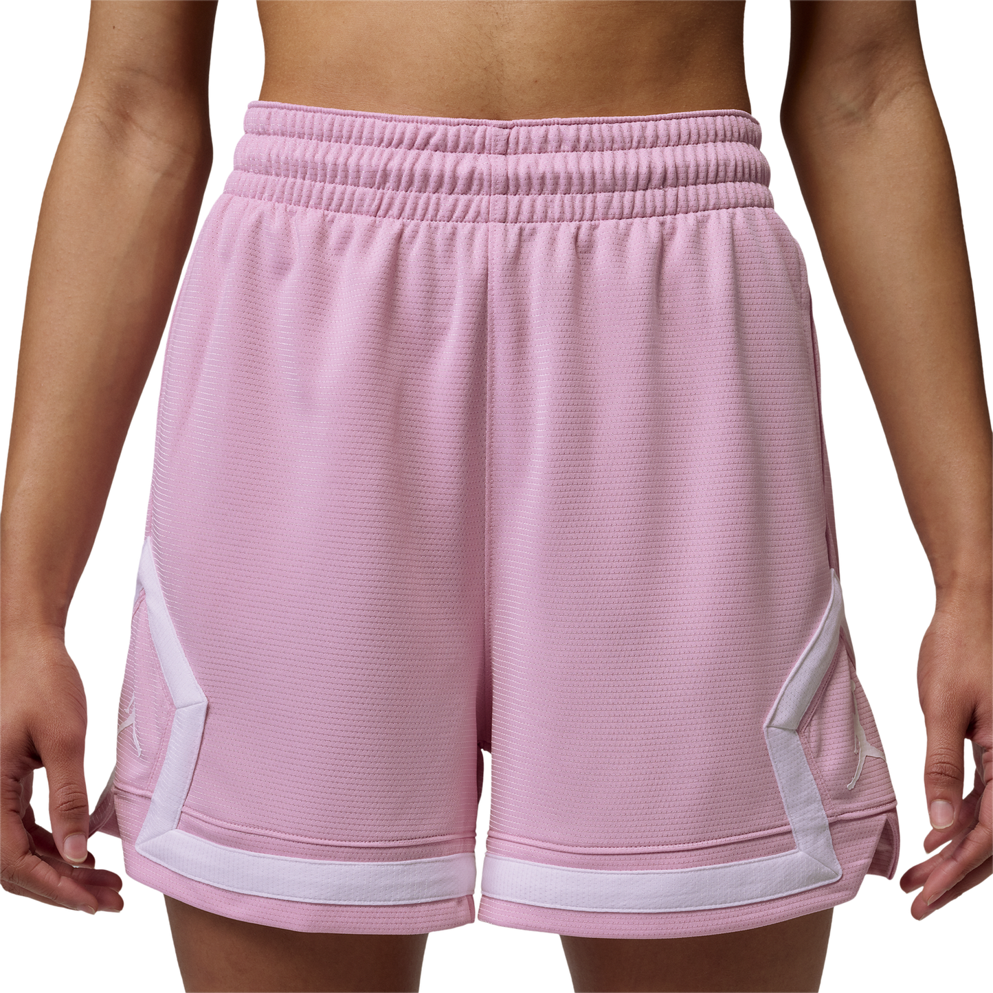Jordan Sport Diamond Shorts 4" - Women's - Iced Carmine/White/Iced Carmine