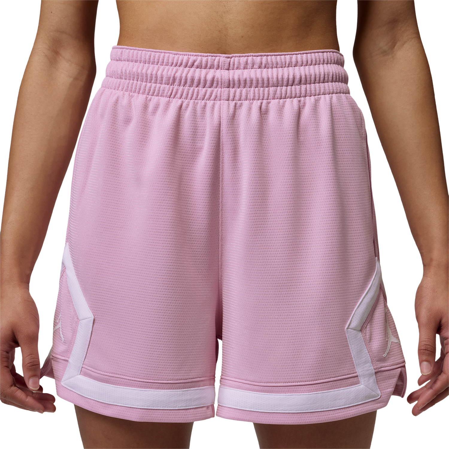 Jordan Sport Diamond Shorts 4" - Women's - Iced Carmine/White/Iced Carmine