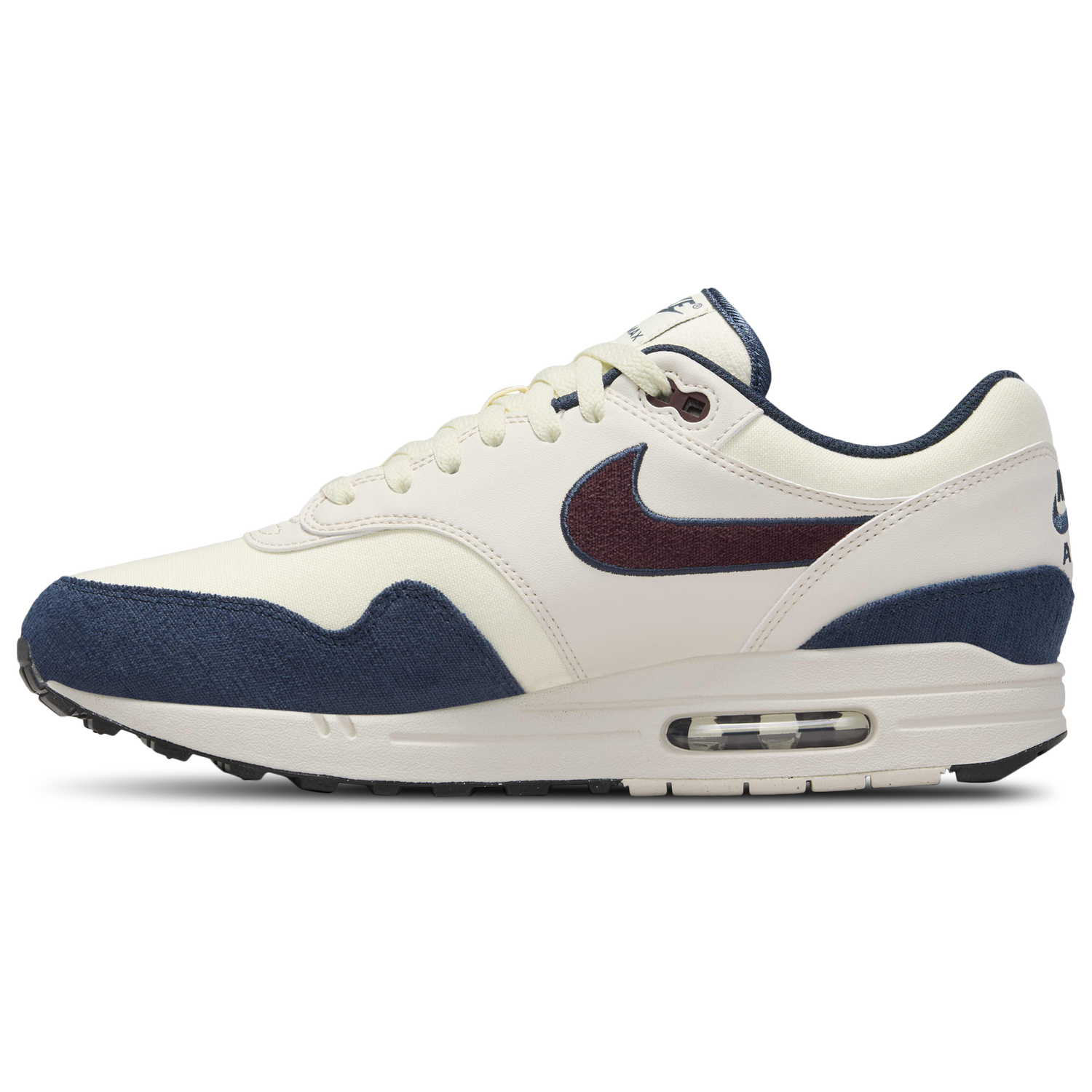 Nike Air Max 1 - Men's - Coconut Milk/Burgundy Crush