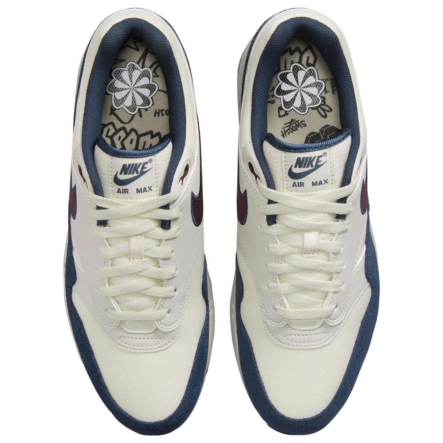 Nike Air Max 1 - Men's - Coconut Milk/Burgundy Crush