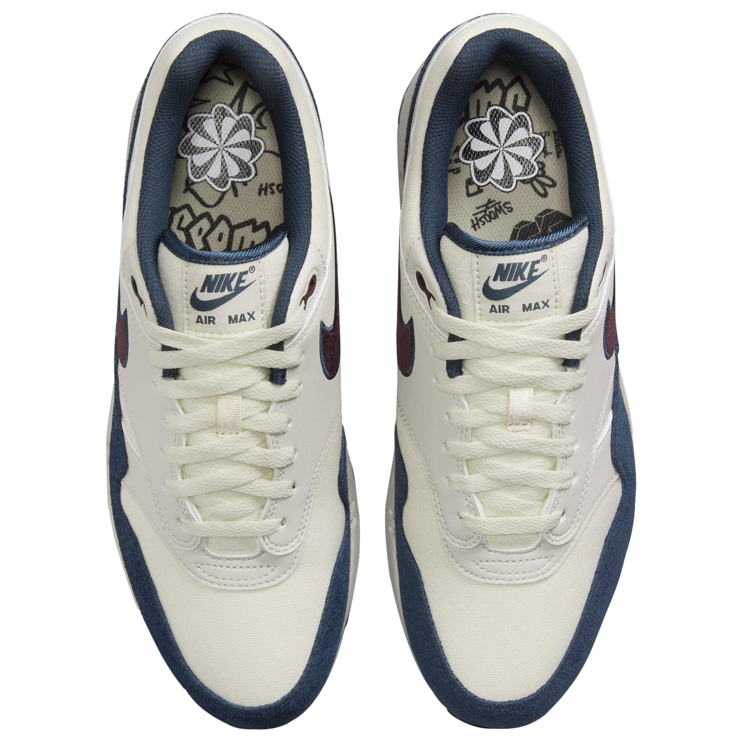 Nike Air Max 1 - Men's - Coconut Milk/Burgundy Crush
