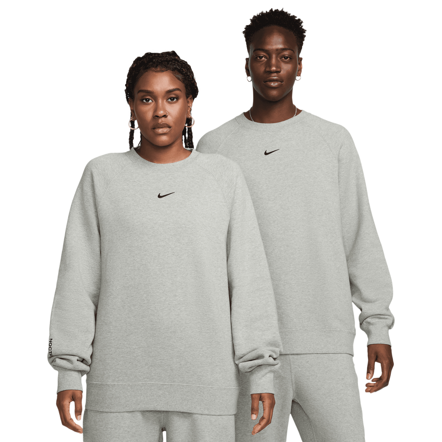 Nike NRG Nocta CS Fleece Crew - Men's - Black/Dark Grey Heather