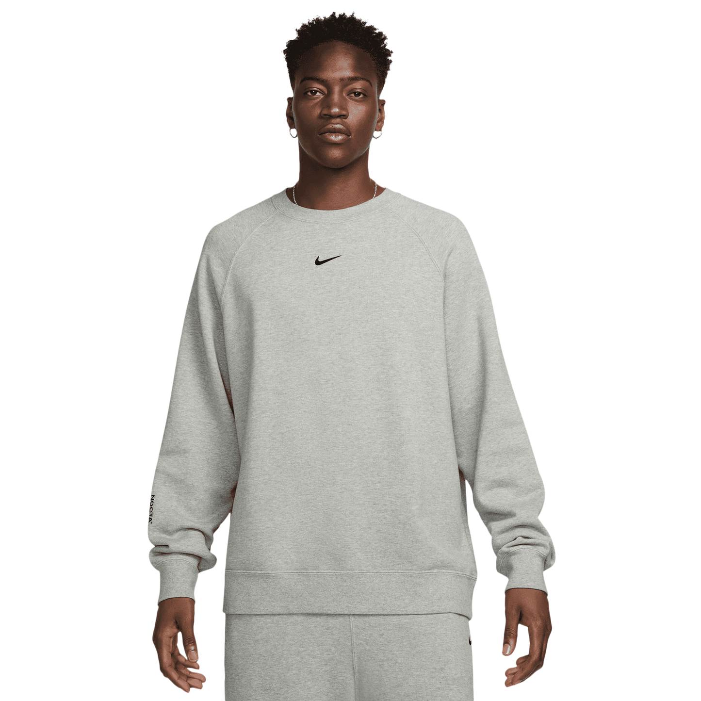Nike NRG Nocta CS Fleece Crew - Men's - Black/Dark Grey Heather