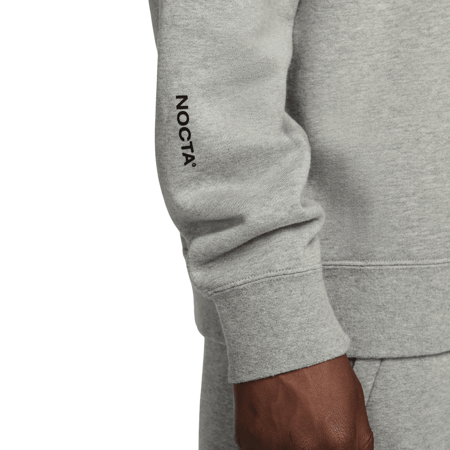 Nike NRG Nocta CS Fleece Crew - Men's - Black/Dark Grey Heather