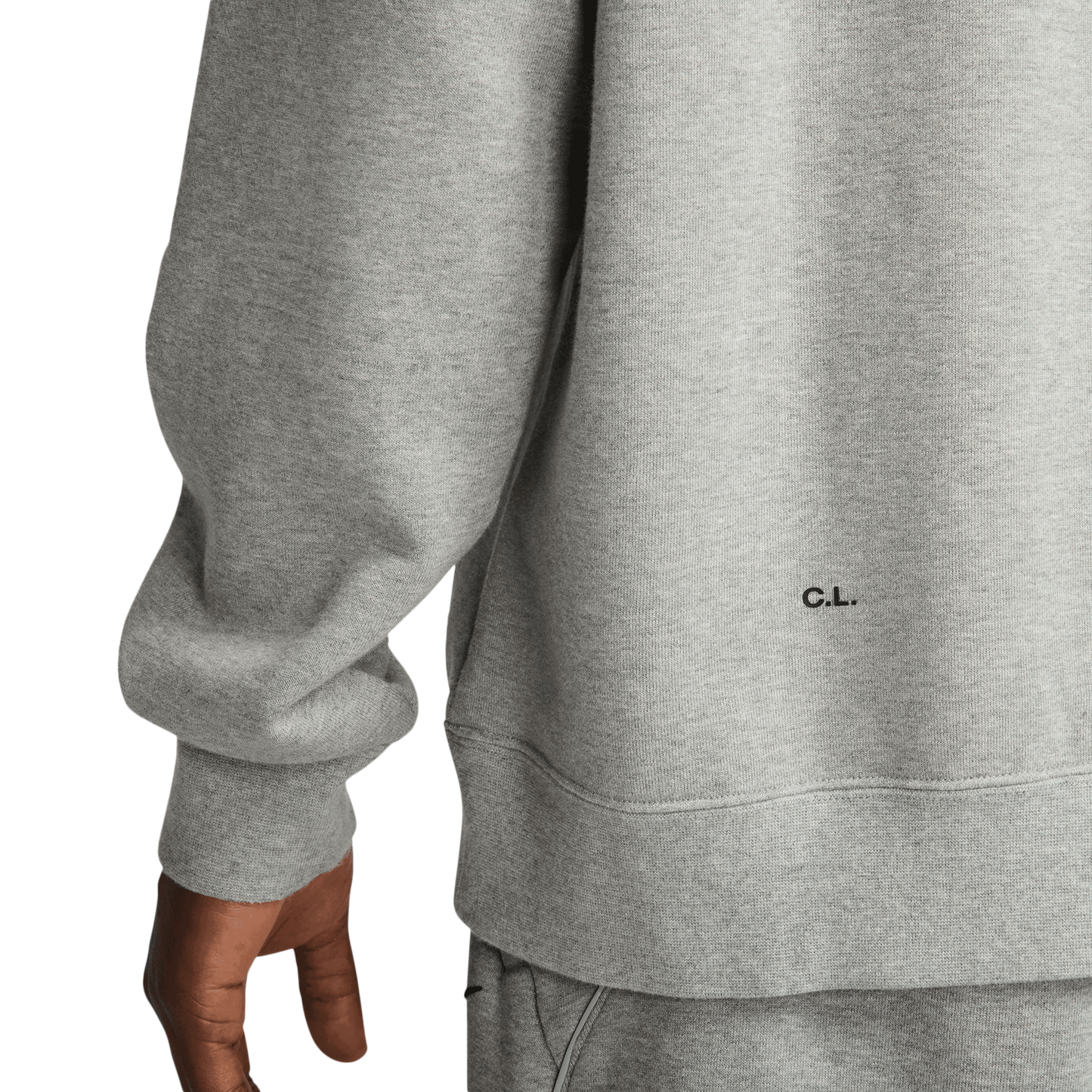 Nike NRG Nocta CS Fleece Crew - Men's - Black/Dark Grey Heather