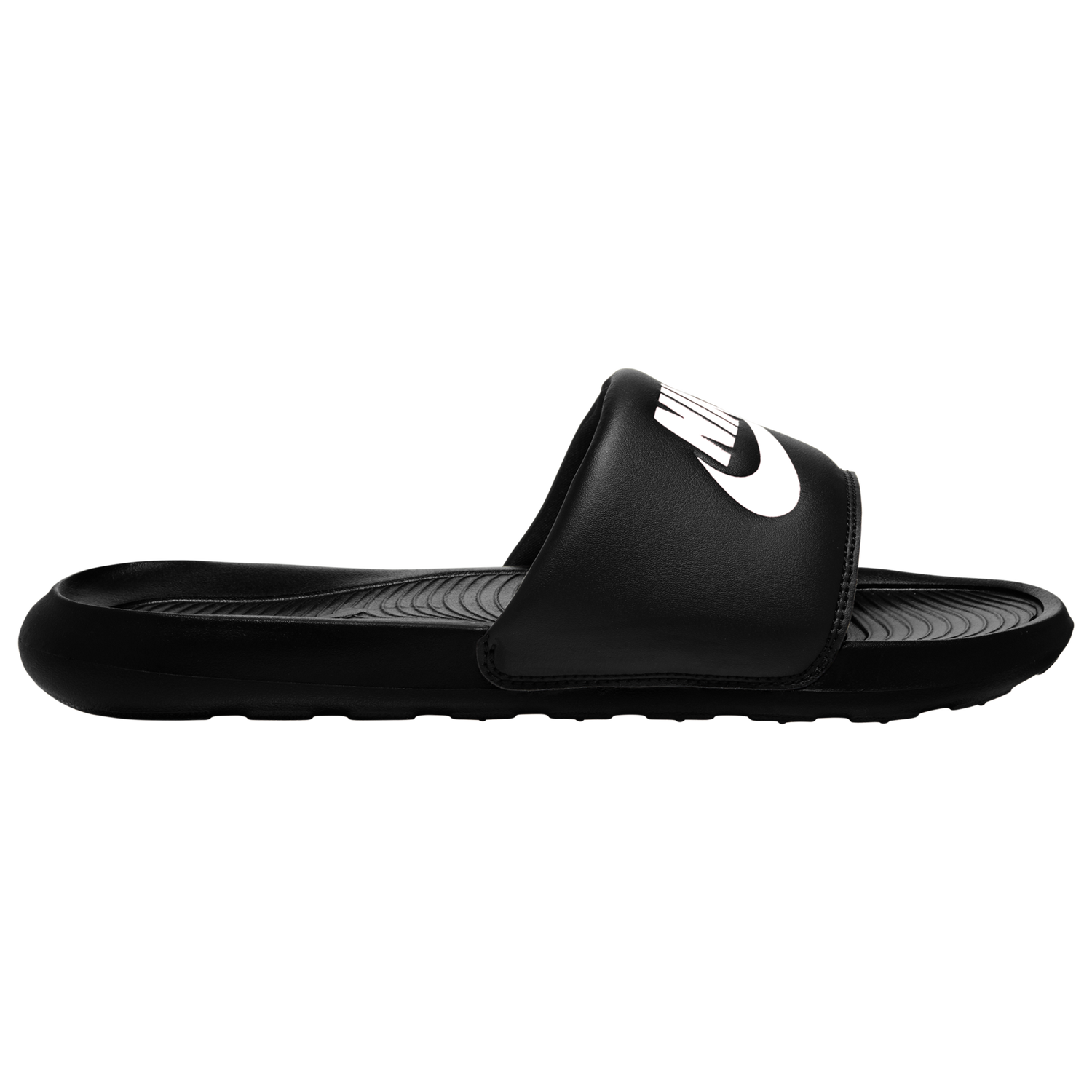 Nike Victori One Slides - Men's - Black/Black/White
