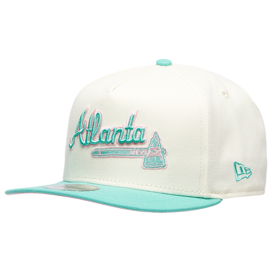 New Era Braves 950AF Curve 30th Anniversary Cap - Men's - Chrome/Clear Mint
