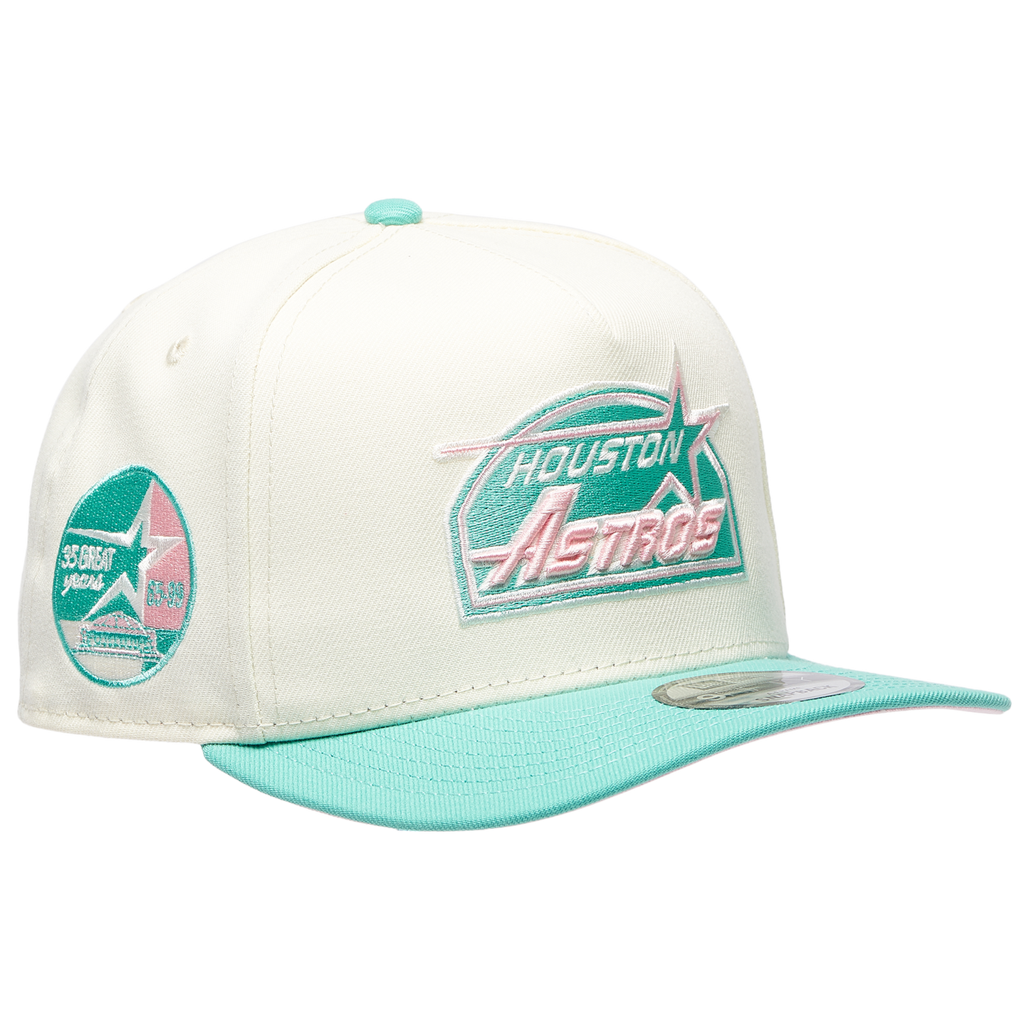 New Era Astros 950AF Curve 35th Anniversary Cap - Men's - Clear Mint/Chrome