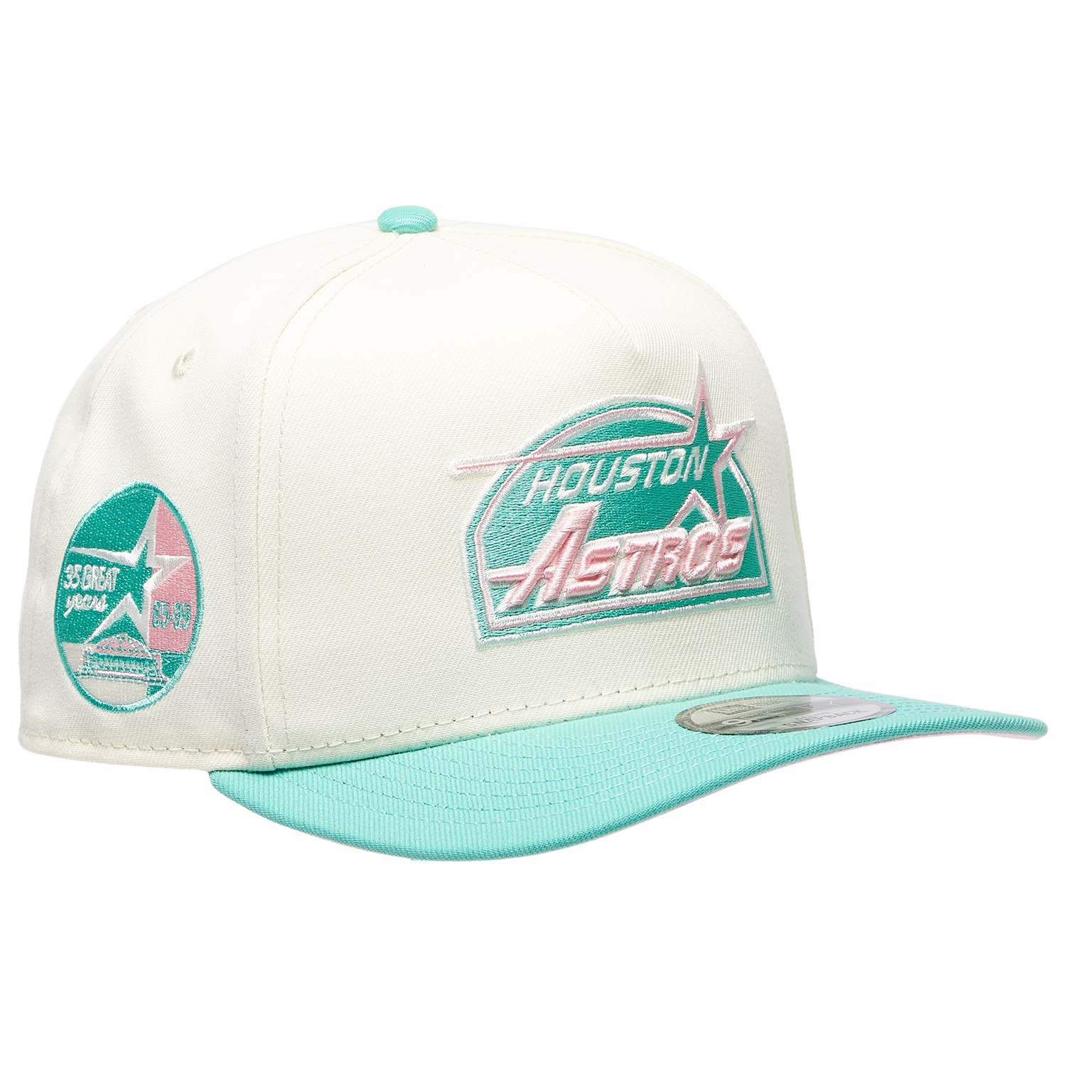 New Era Astros 950AF Curve 35th Anniversary Cap - Men's - Clear Mint/Chrome