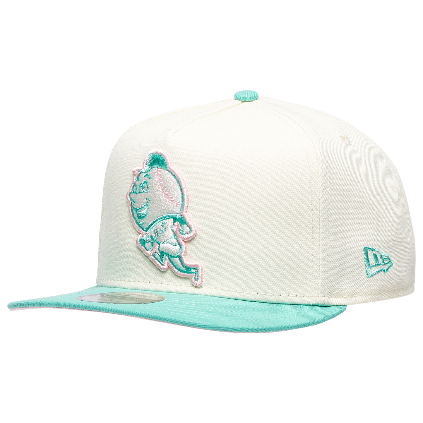 New Era Mets 950AF Curve Cap - Men's - Chrome/Clear Mint
