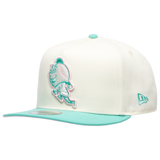 New Era Mets 950AF Curve Cap - Men's - Chrome/Clear Mint