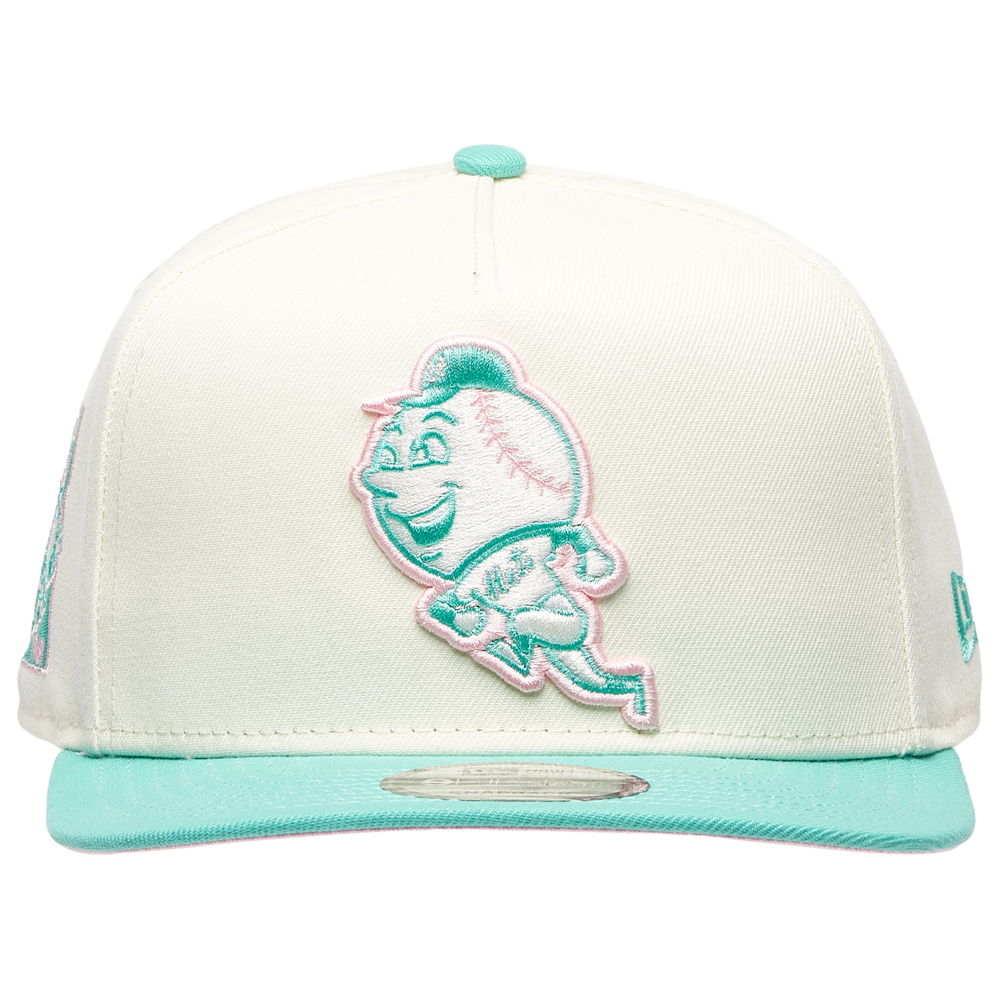 New Era Mets 950AF Curve Cap - Men's - Chrome/Clear Mint