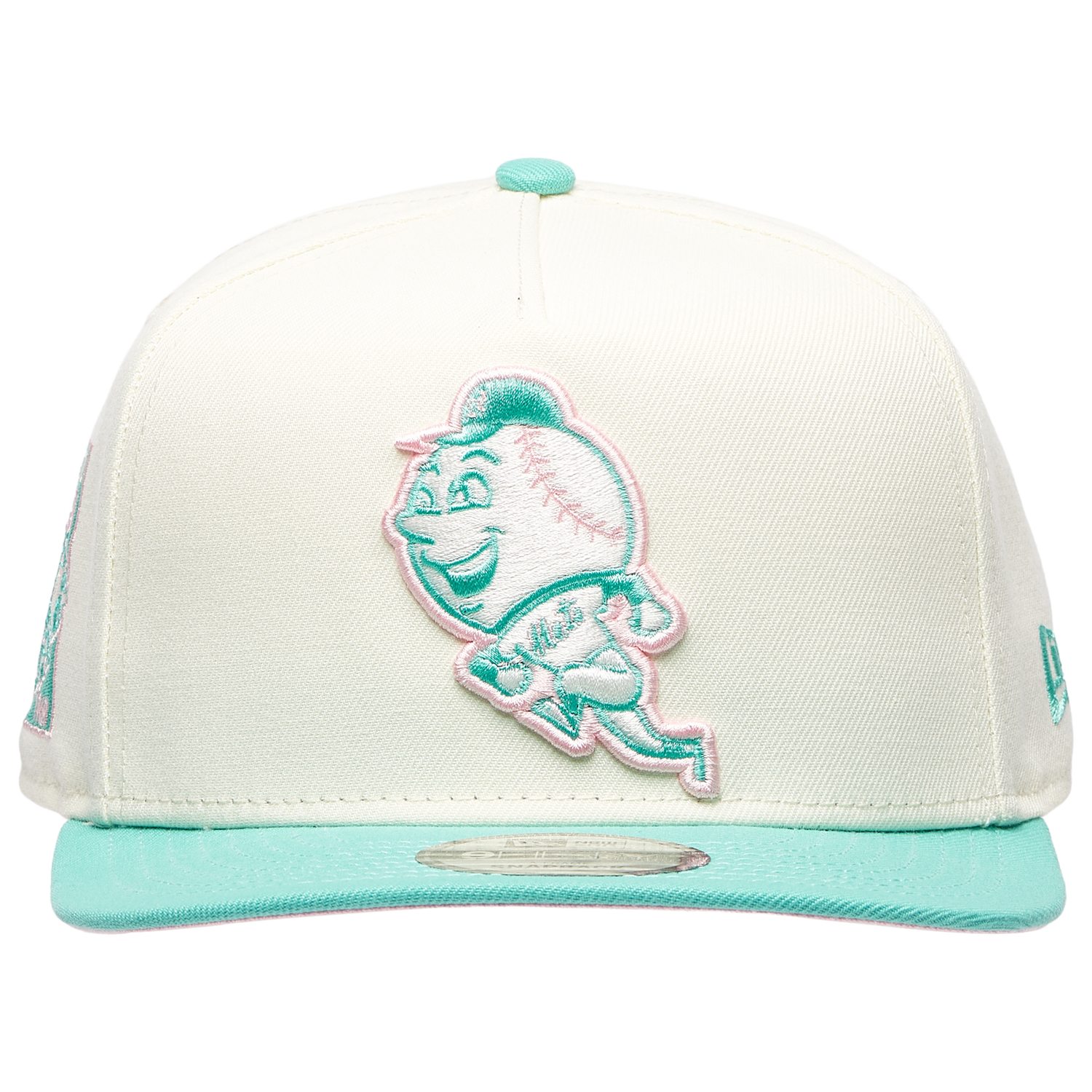 New Era Mets 950AF Curve Cap - Men's - Chrome/Clear Mint