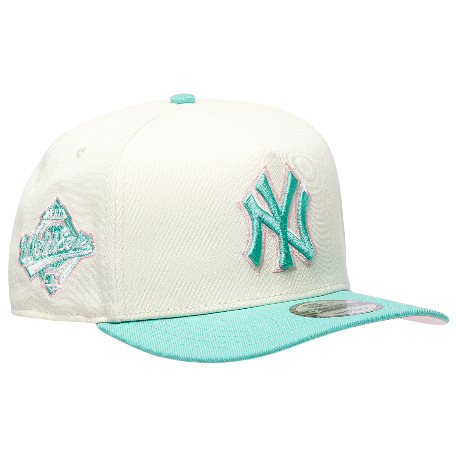 New Era Yankees 950AF '96 World Series Curve Cap - Men's - Clear Mint/Chrome